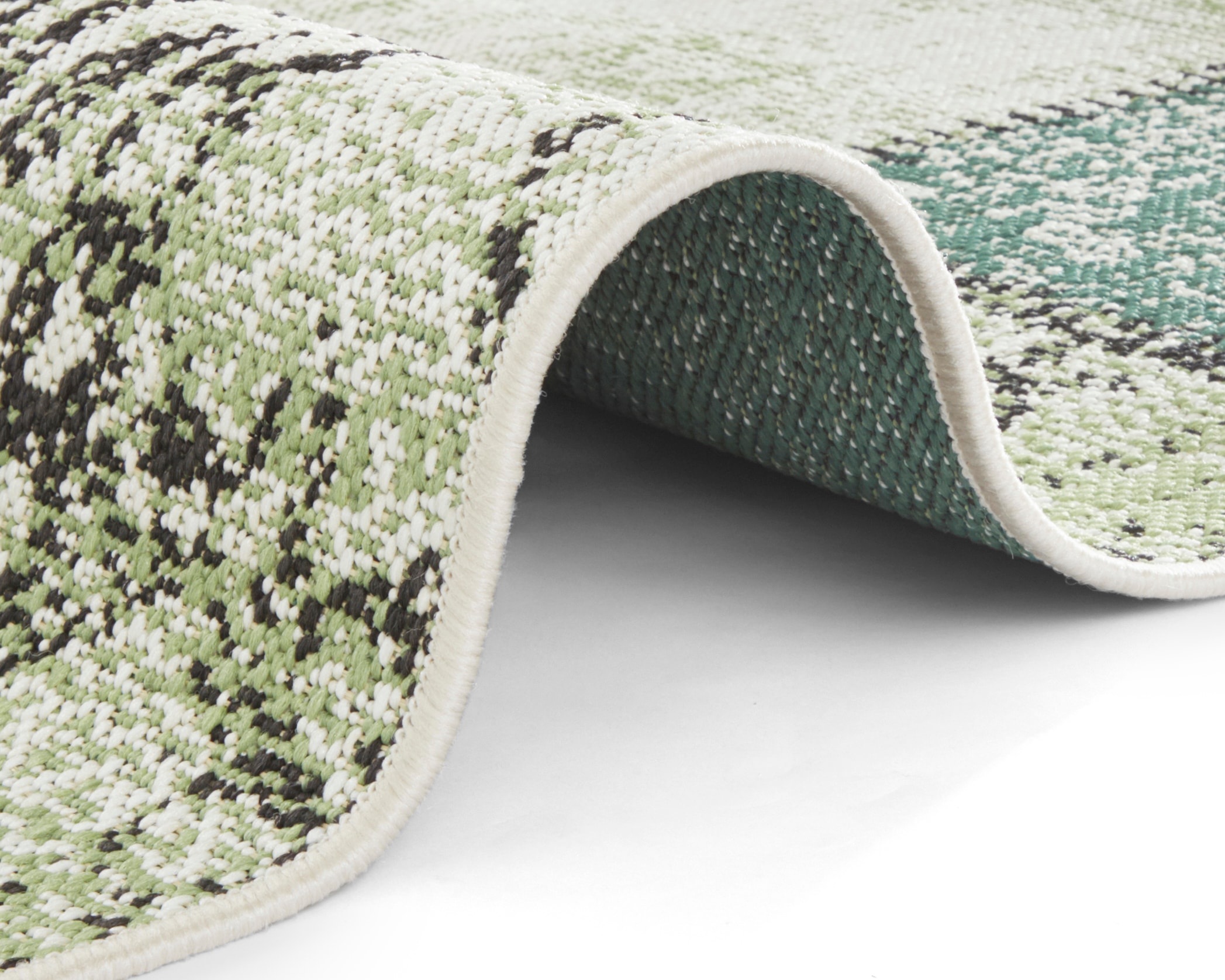 NORTHRUGS Teppich »Symi«, rechteckig, 8 mm Höhe, In- & Outdoor, Kurzflor, Läufer, Vintage, Wohnzimmer, Aussenbereich