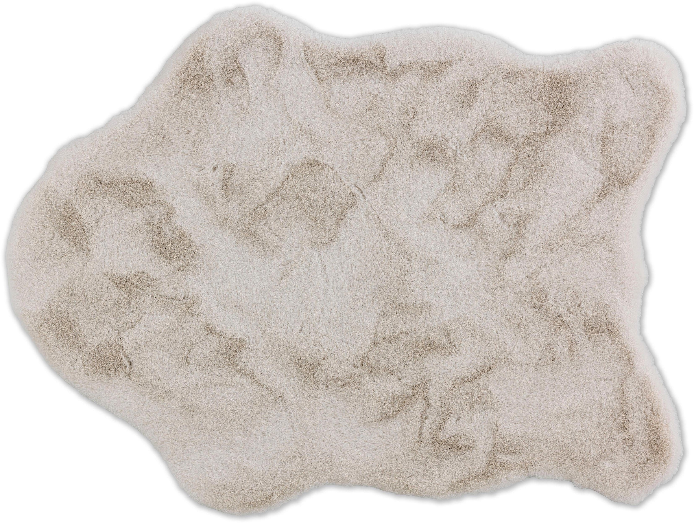 SCHÖNER WOHNEN-Kollektion Fellteppich »Tender« fellförmig 26 mm Höhe weich durch Microfaser, Kaninchenfell Haptik, Kunstfell, waschbar