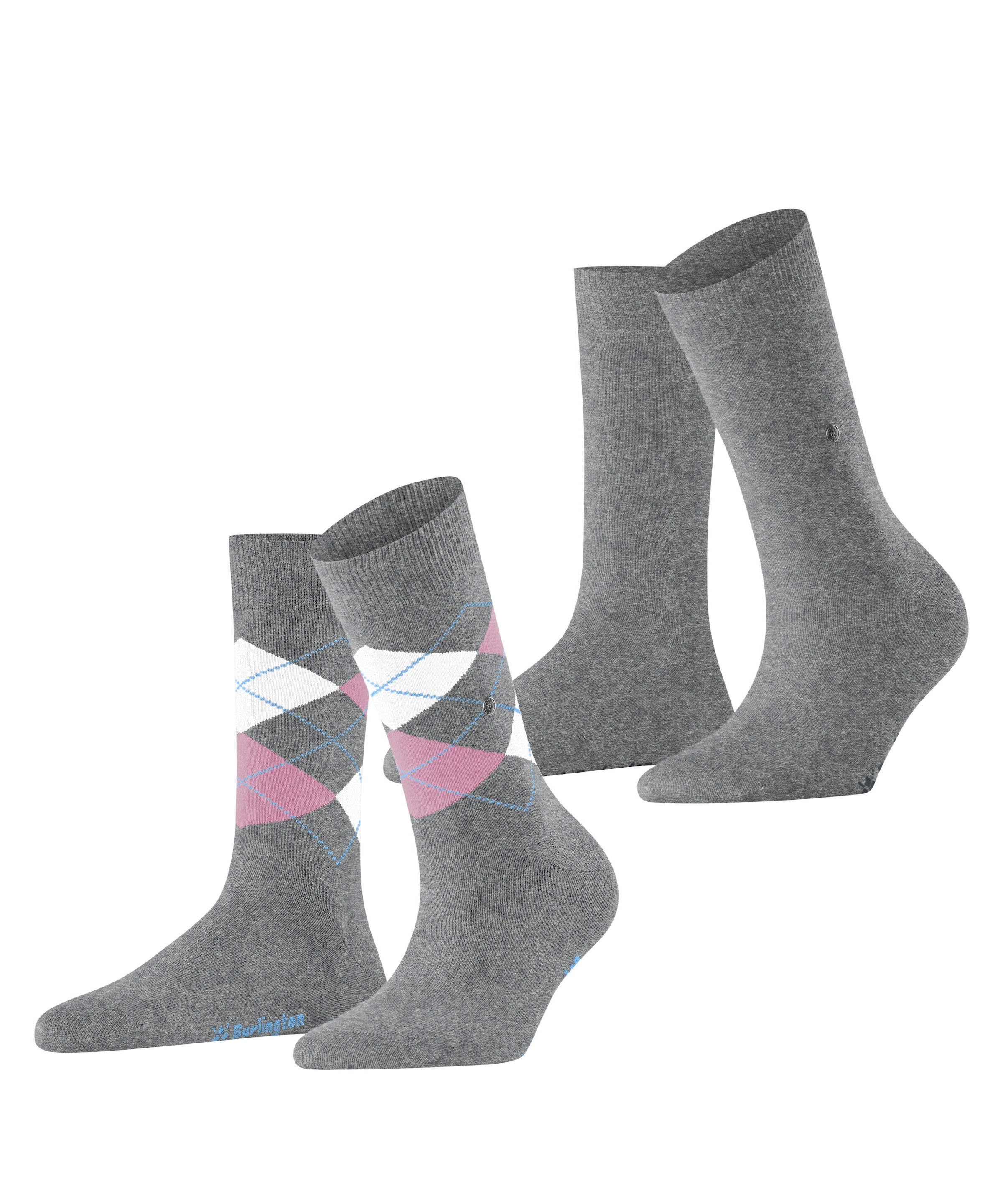 Image of Burlington Socken "Everyday Mix" 2 Paar, Einheitsgrösse 36-41, unifarben und Argyle-Muster