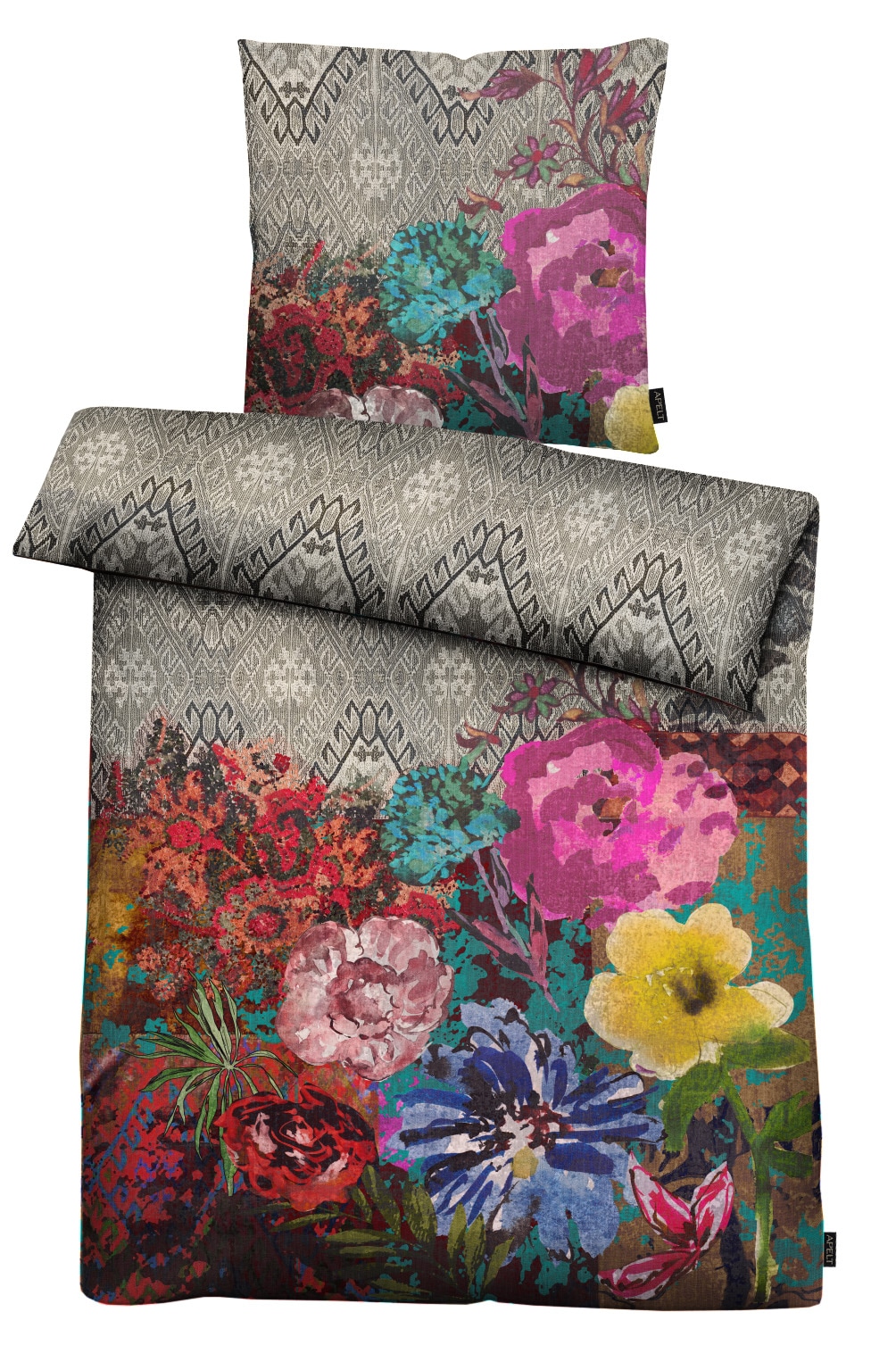 Image of APELT Bettwäsche "Evita" 2 Bettwäsche-Set mit Reissverschluss, Baumwoll-Satin, Digitaldruck