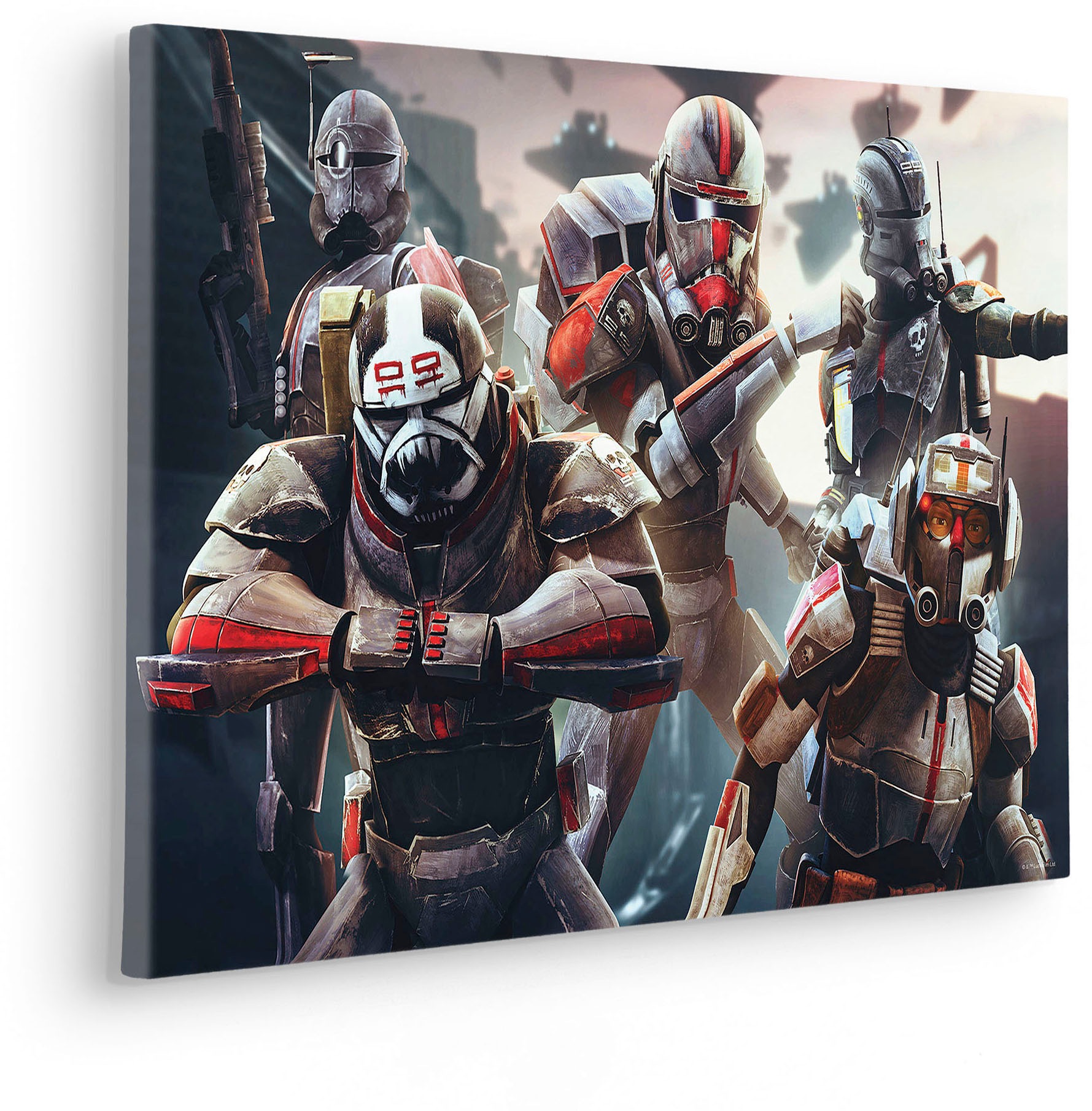 Komar Leinwandbild »Star Wars Bad Batch Ready to Fight - Grösse 60 x 40 cm«, Disney, (1 St., 60 x 40 cm (Breite x Höhe), Keilrahmenbild mit Echtholzrahmen, Kinderzimmer