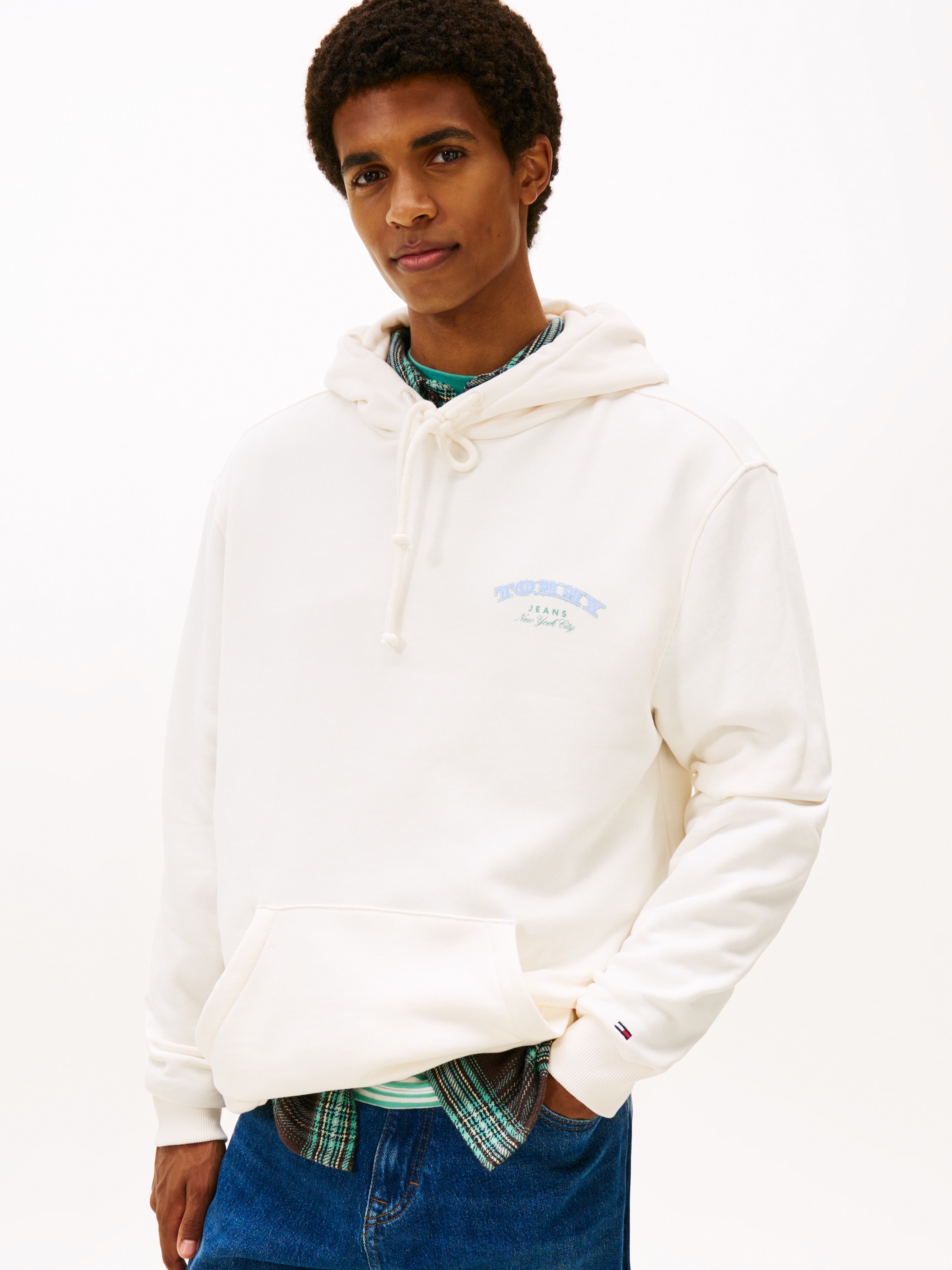 Image of Tommy Jeans Hoodie "TJM DOLLAR STACK", mehrfarbiger Rückenprint, regular fit