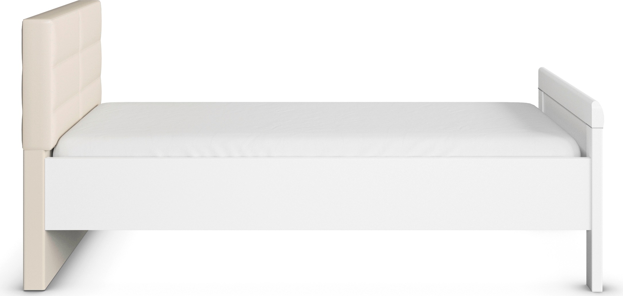 rauch Bett »Bett Einzelbett Stollenbett EVELYN« in Komforthöhe mit Polsterkopfteil in elegantem Stil MADE IN GERMANY