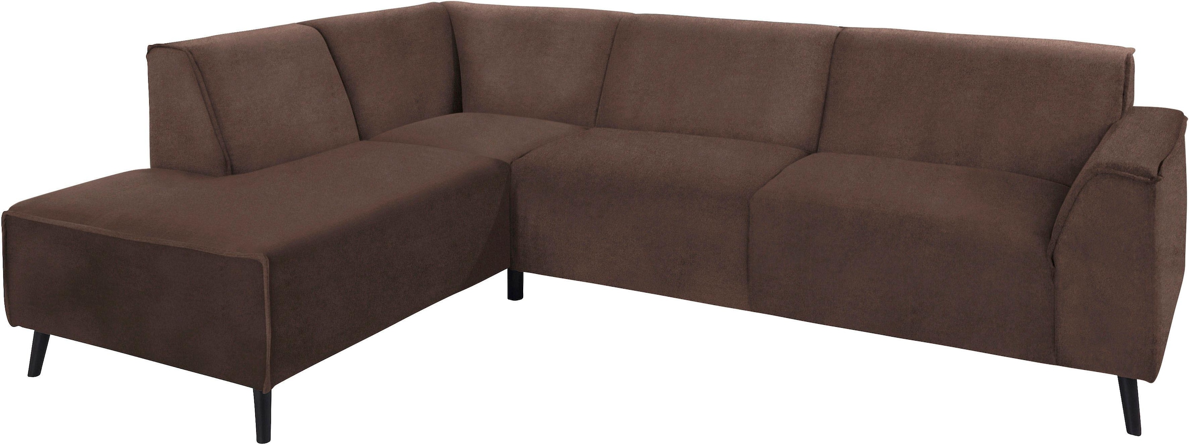 Image of DOMO collection Ecksofa "Amora, inkl. Federkern für mehr Sitzkomfort, Breite 263cm, L-Form" Komfortsitzhöhe 47 cm, Fusshöhe passend für gängige Saugroboter