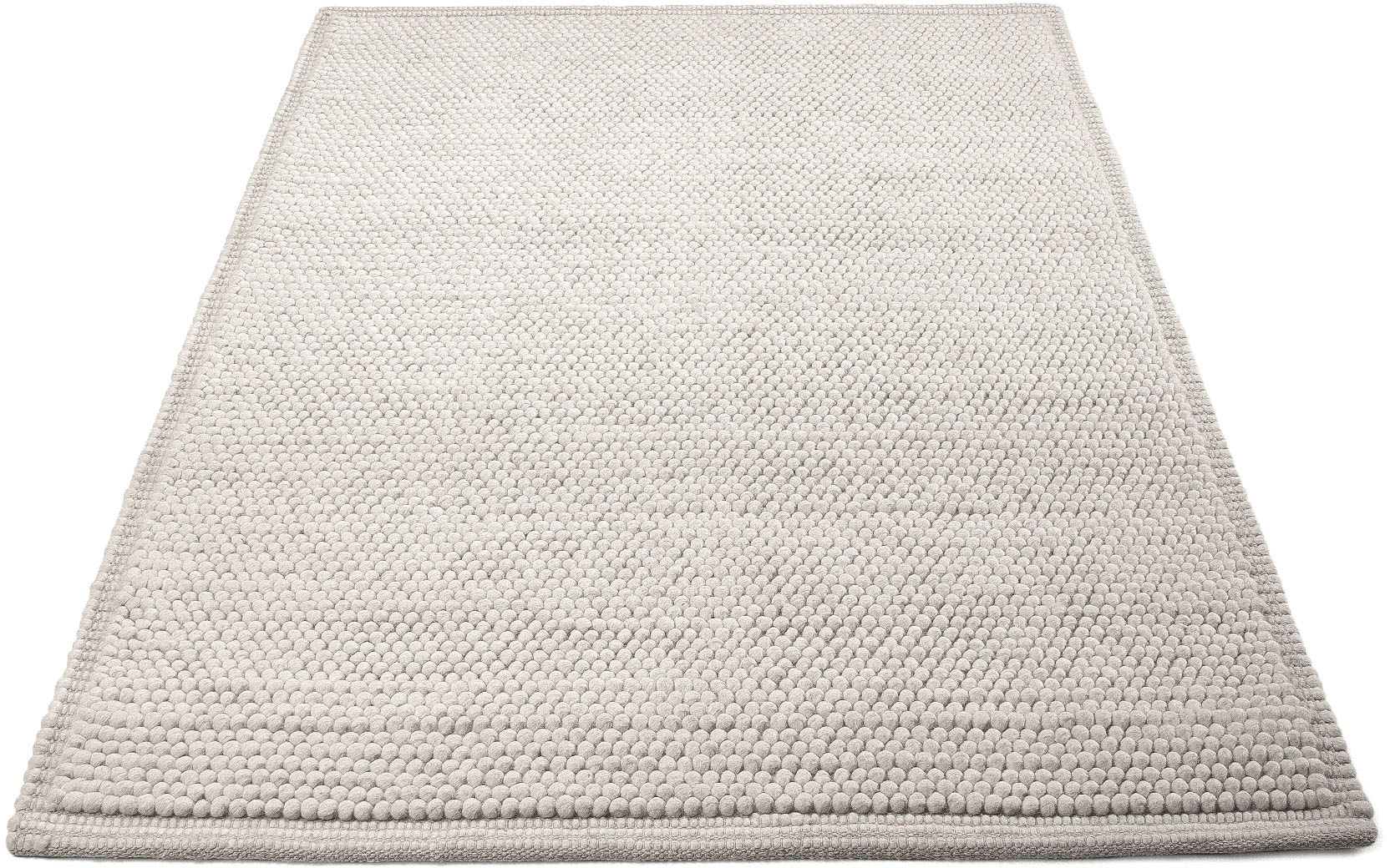 Image of carpetfine Wollteppich "Seebu Loop" rechteckig 10 mm Höhe reine Schurwolle, Kurzflor, grobe Struktur