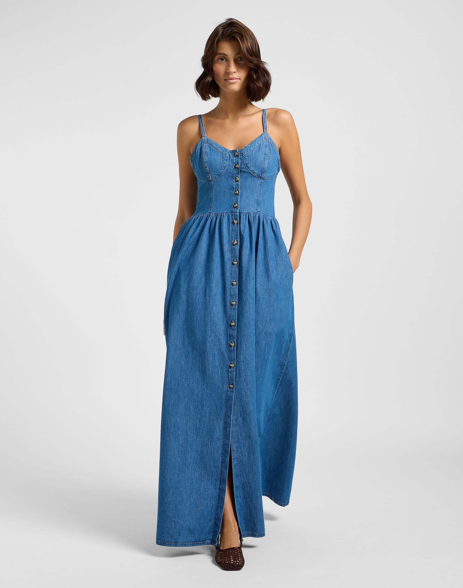 Lee® Jeanskleid »LEE Jeanskleid Corset Maxi Dress«