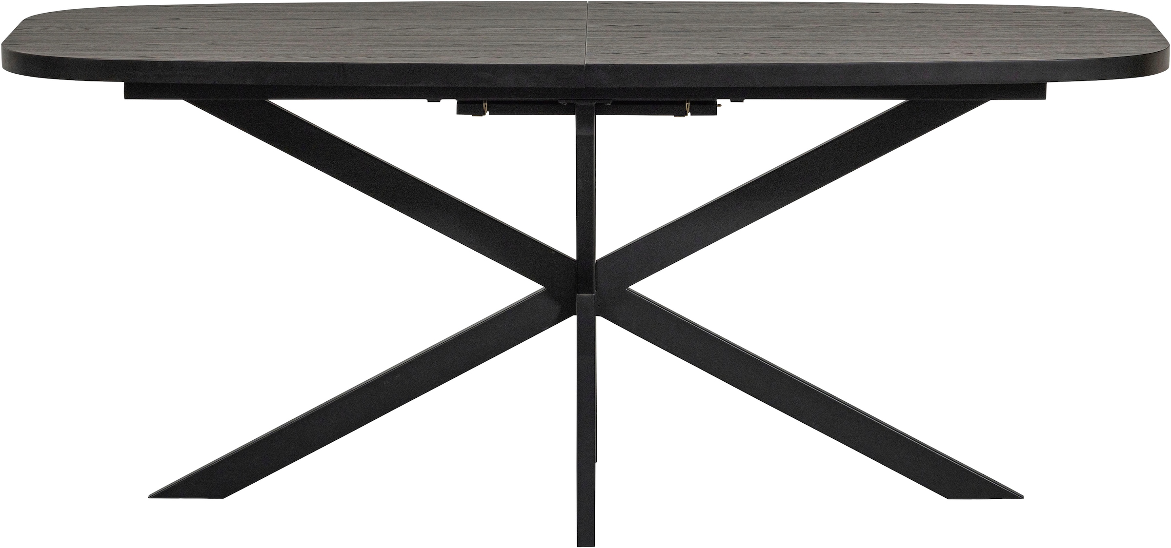 WOOOD Table de salle à manger »Arros MDF Lackiert Ausziehbar, B 220 x T 90 x H 75 cm« Forme ovale, capacité de charge partie centrale 100 kg, grain visible