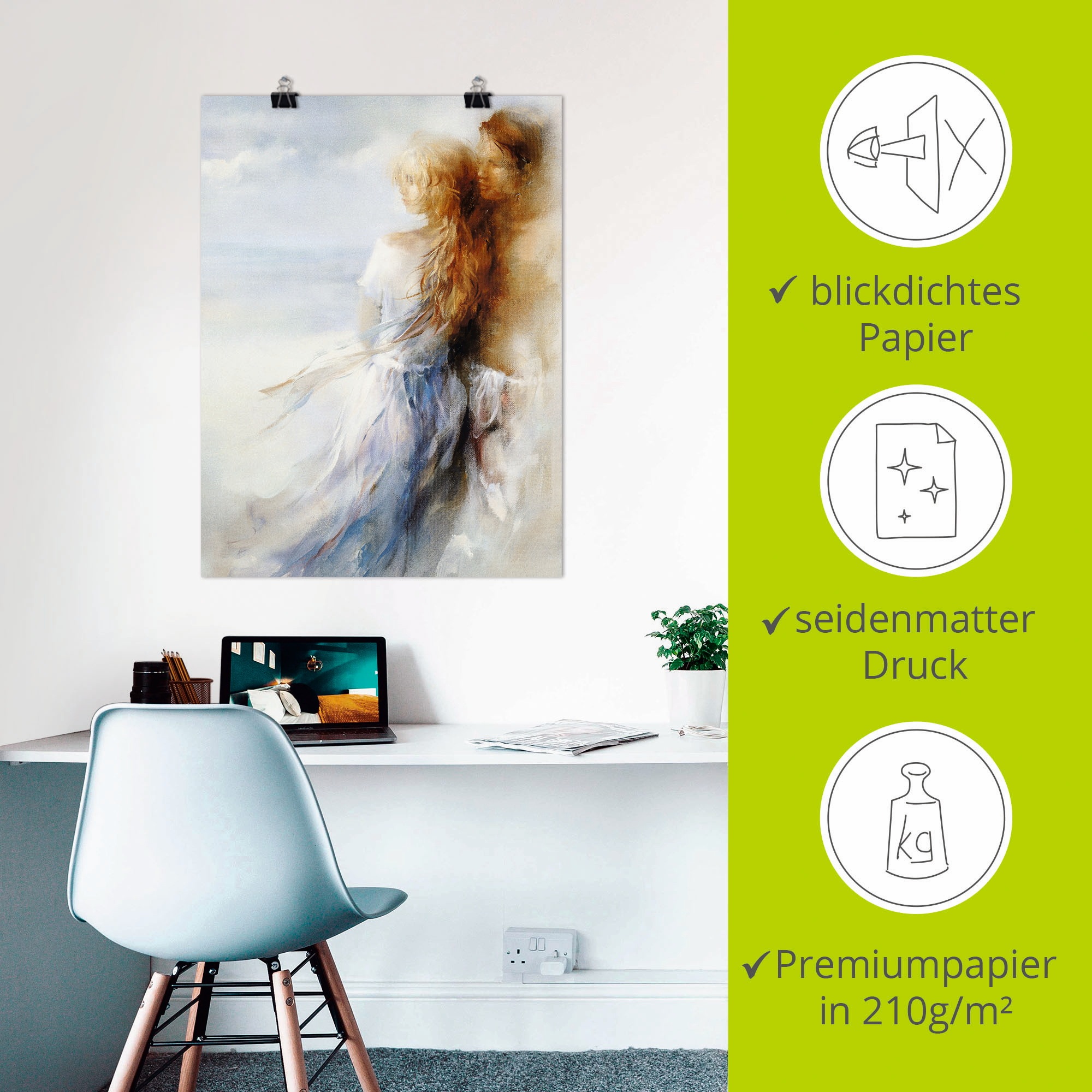 Artland Wandbild »Zusammen« Paar 1 Stk. tlg. als Leinwandbild, Poster in verschied. Grössen