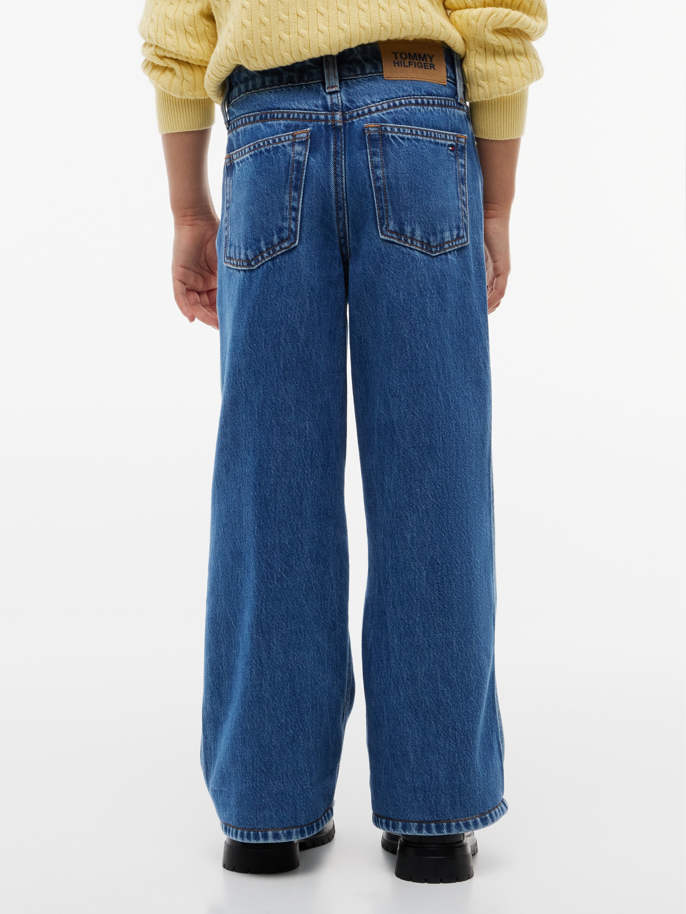 Tommy Hilfiger High-waist-Jeans hoher Bund, weites Bein, Kinder bis 16 Jahre