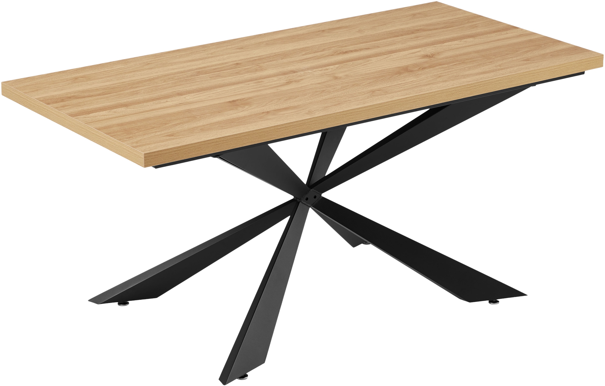 GOODproduct Ensemble de salle à manger »Cusey, besteht aus einem Esstisch und vier Stühlen« Set, Stühle drehbar, Esstisch 160 cm, 4 cm starke Tischplatte, 5 cuis tlg. kratzfester Tisch in Holzoptik, drehbare Stühlen, atmungsaktivem Stoff