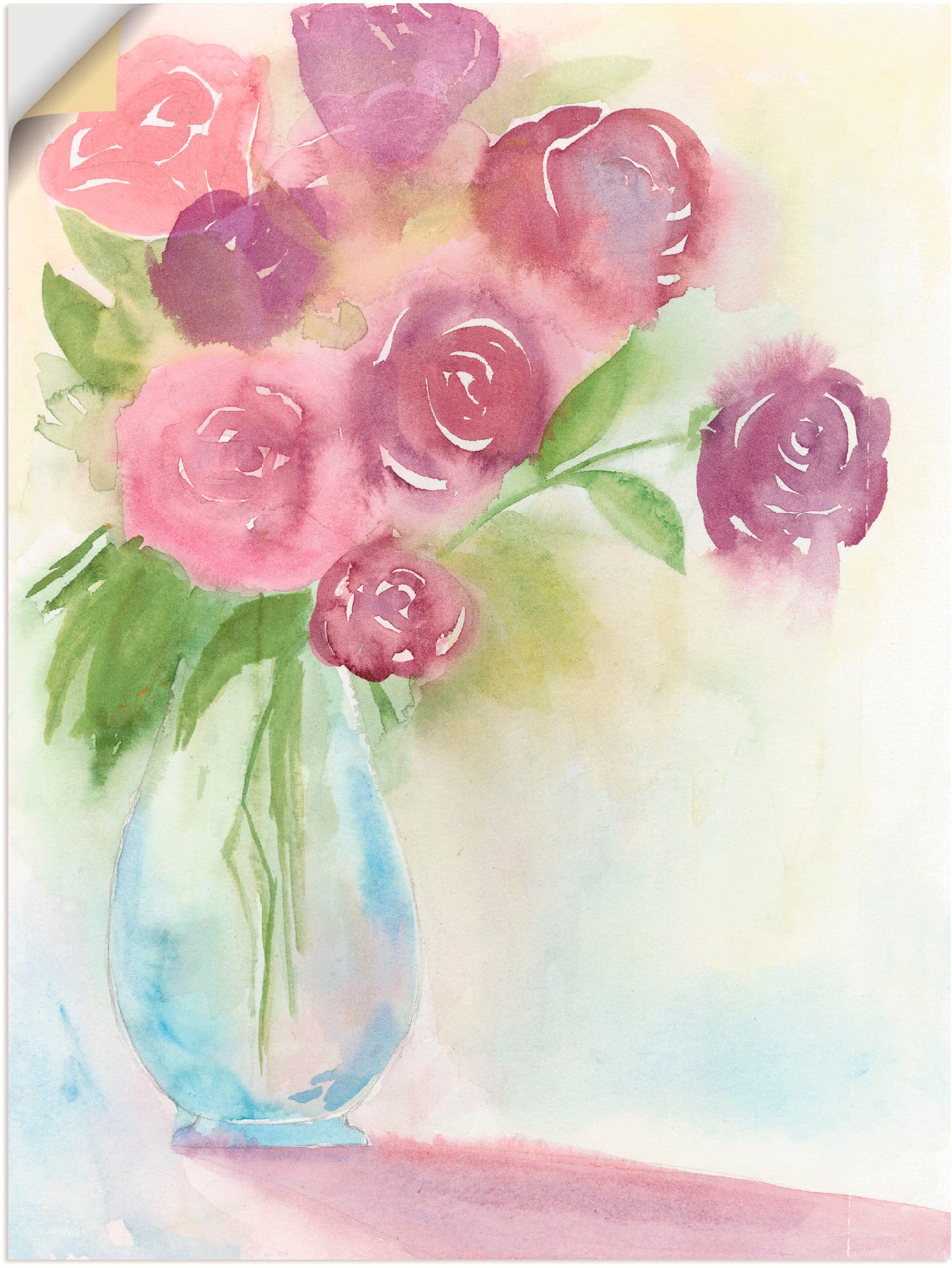 Image of Artland Wandbild »Leuchtener Strauss II«, Blumen, (1 St.), in vielen Grössen & Produktarten - Alubild / Outdoorbild für den Aussenbereich, Leinwandbild, Poster, Wandaufkleber / Wandtattoo auch für Badezimmer geeignet bei Ackermann Versand Schweiz