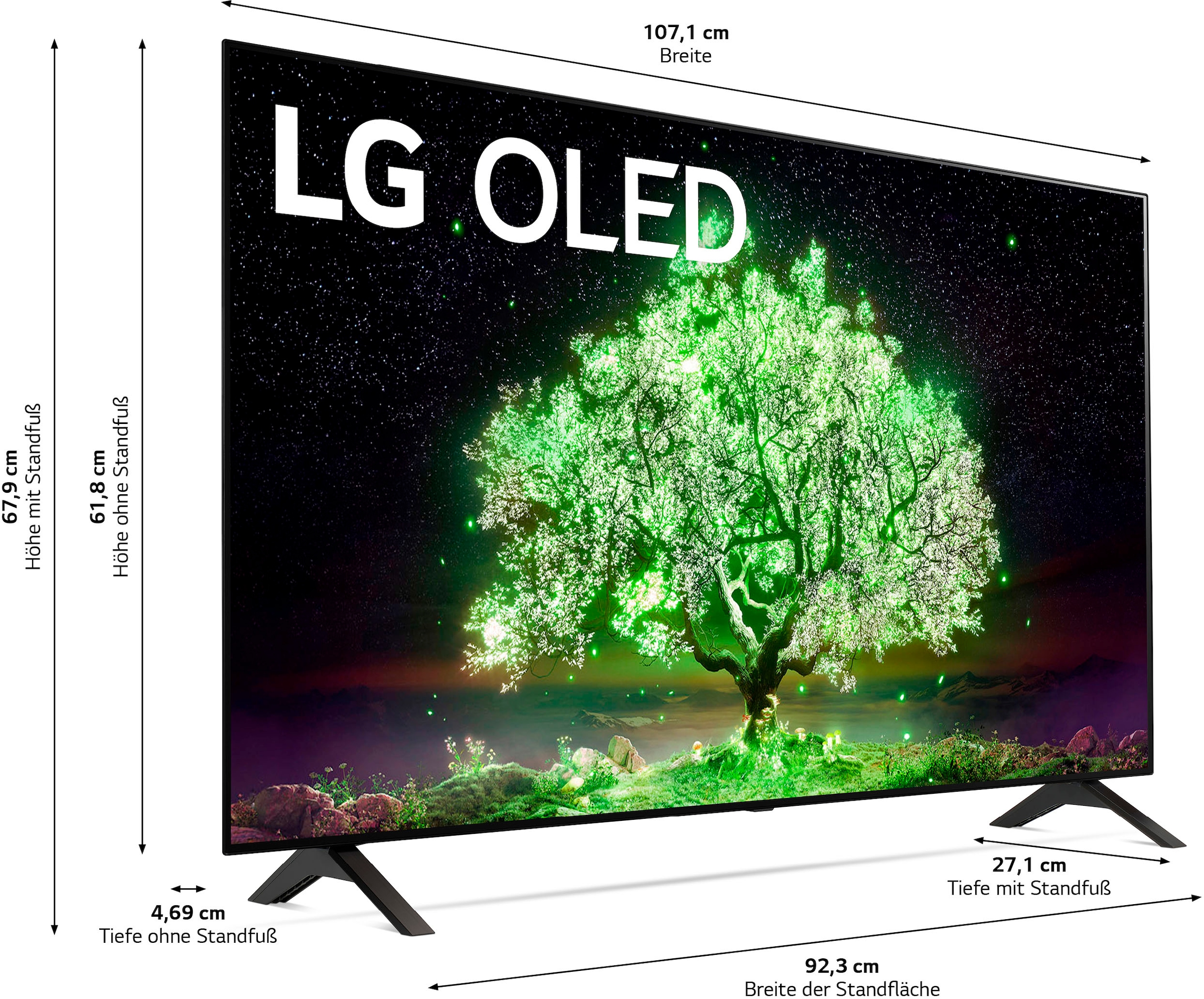LG OLED-Fernseher »OLED48A19LA«, 121 cm/48 Zoll, 4K Ultra HD, Smart-TV
