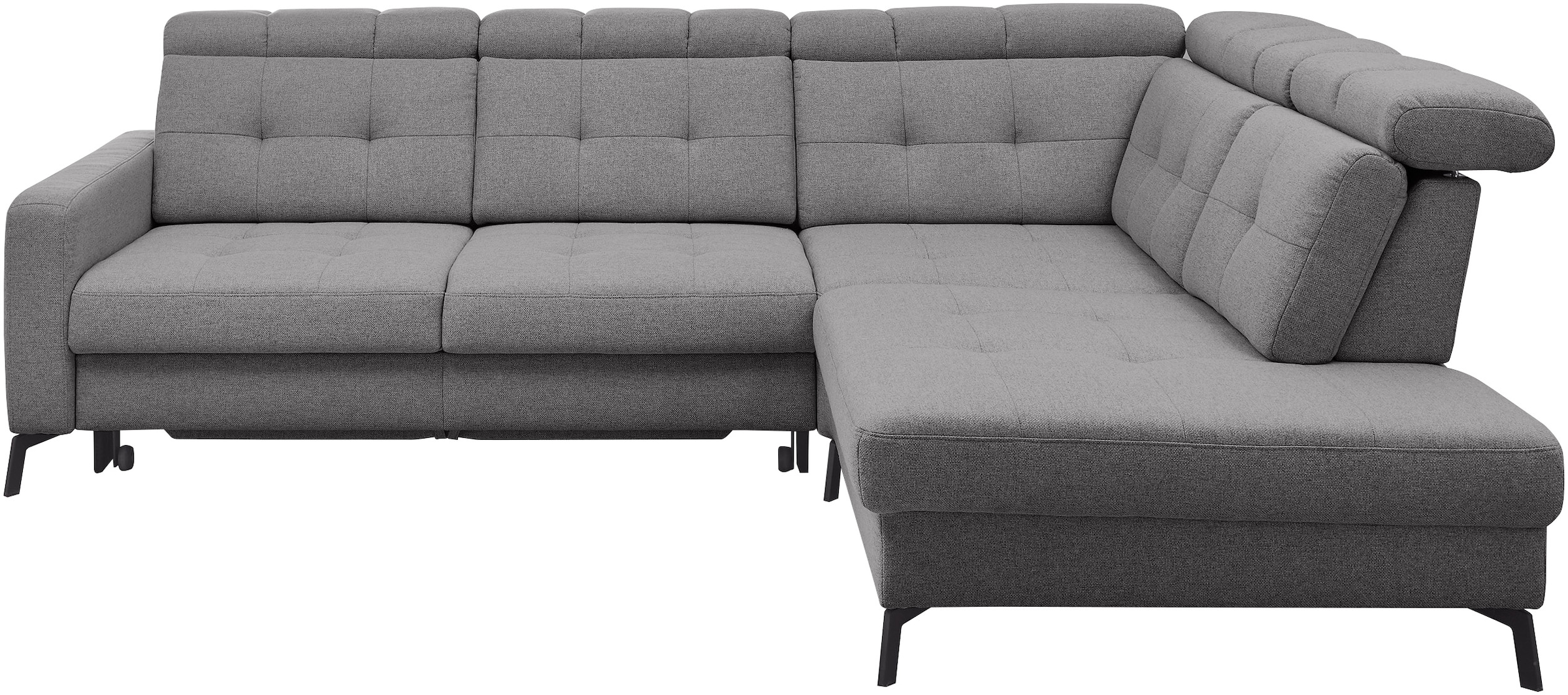 Musterring Canapé d'angle »MR 4615« avec réglage tête et dos, pied métal noir, dimensions 272 x 214 cm