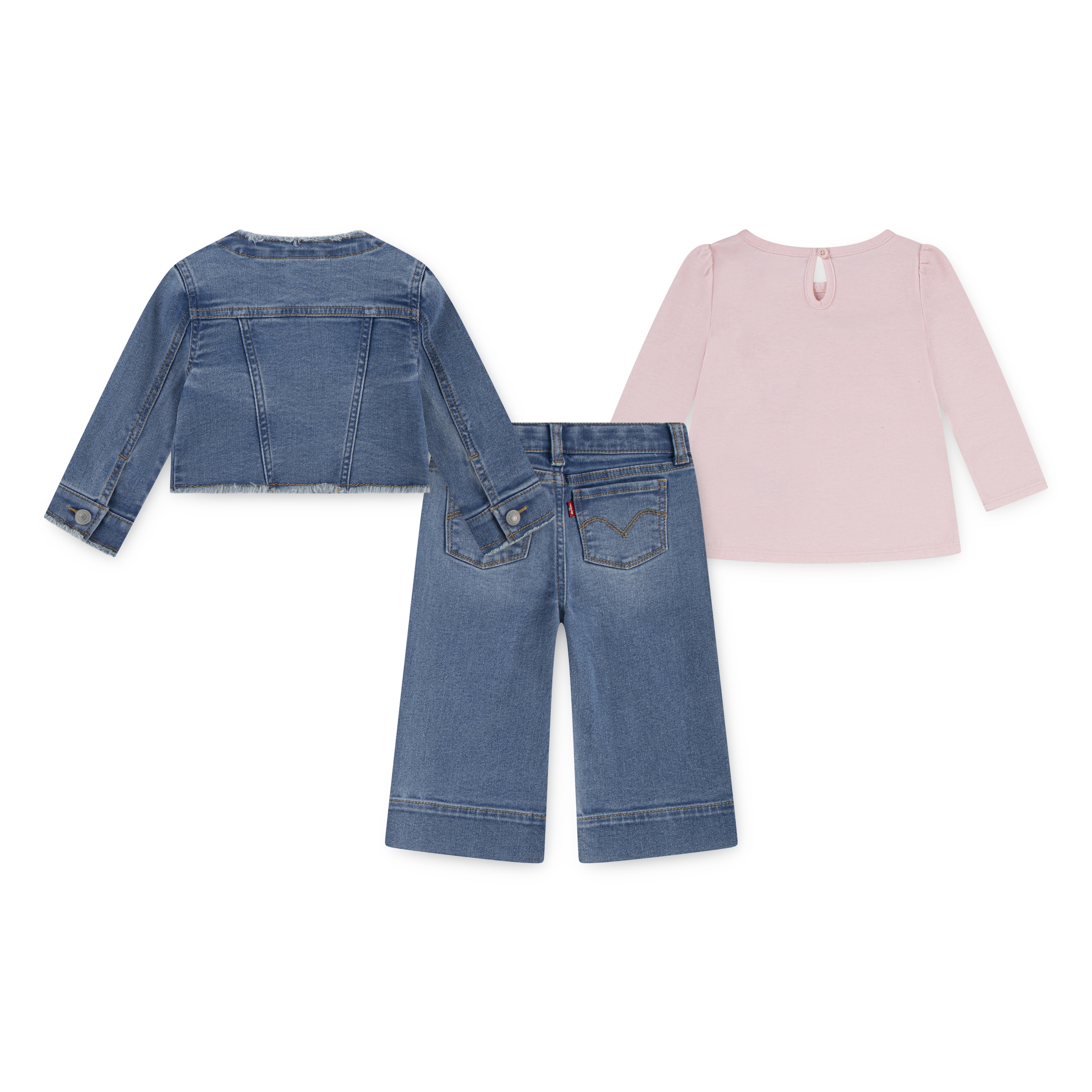 Levi's® Kids Shirt, Hose & Jäckchen »LVG JACKET TEE,WIDE JEANS«, Trend Denim, for Girls