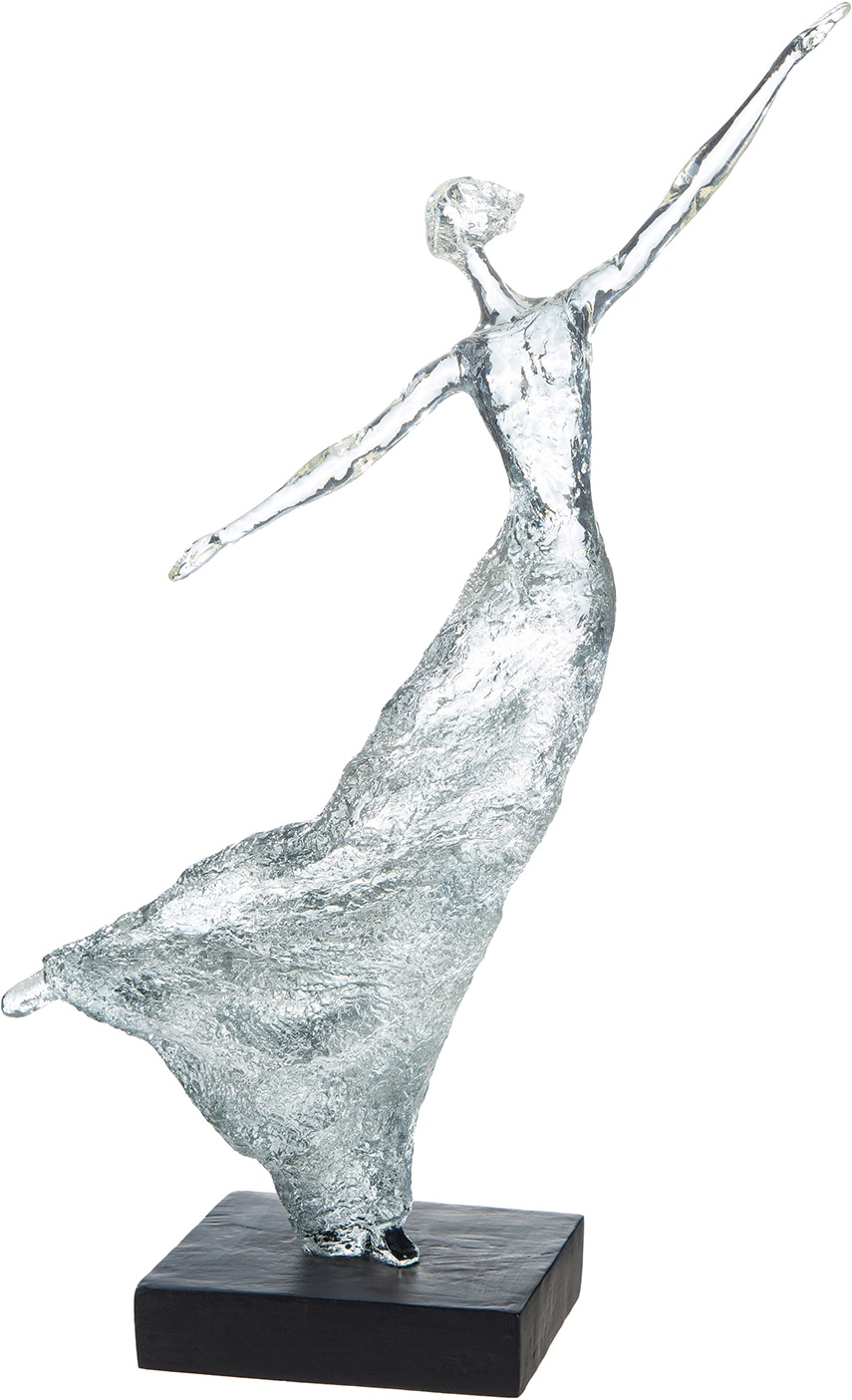 GILDE Sculpture »Skulptur Tanz des Glücks klar; schwarz« Joie de vivre, mouvement, dynamisme, émotion, figurine artistique
