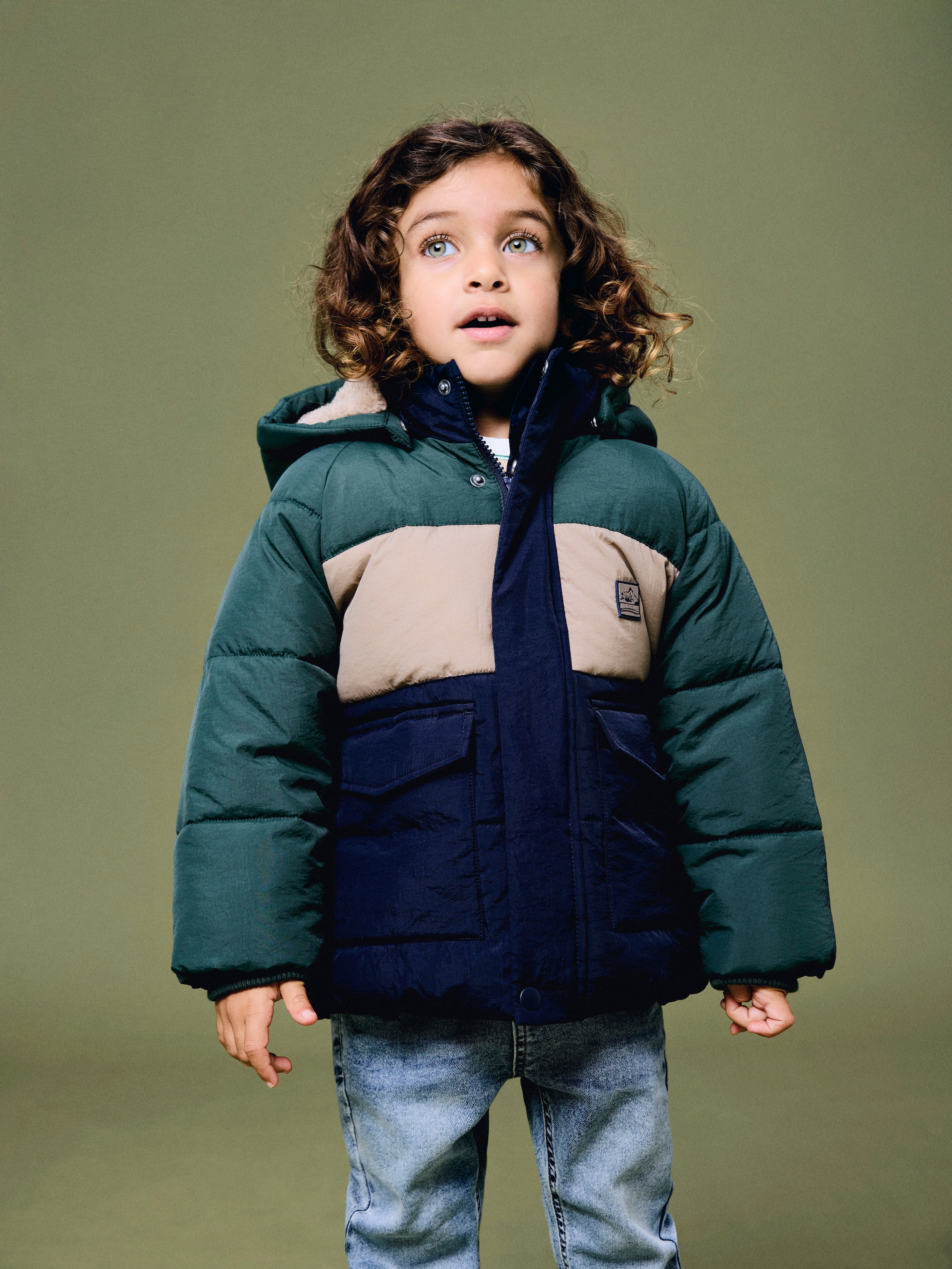 Image of Name It Steppjacke "NMMMELBOURNE PUFFER JACKET BLOCK" mit Kapuze