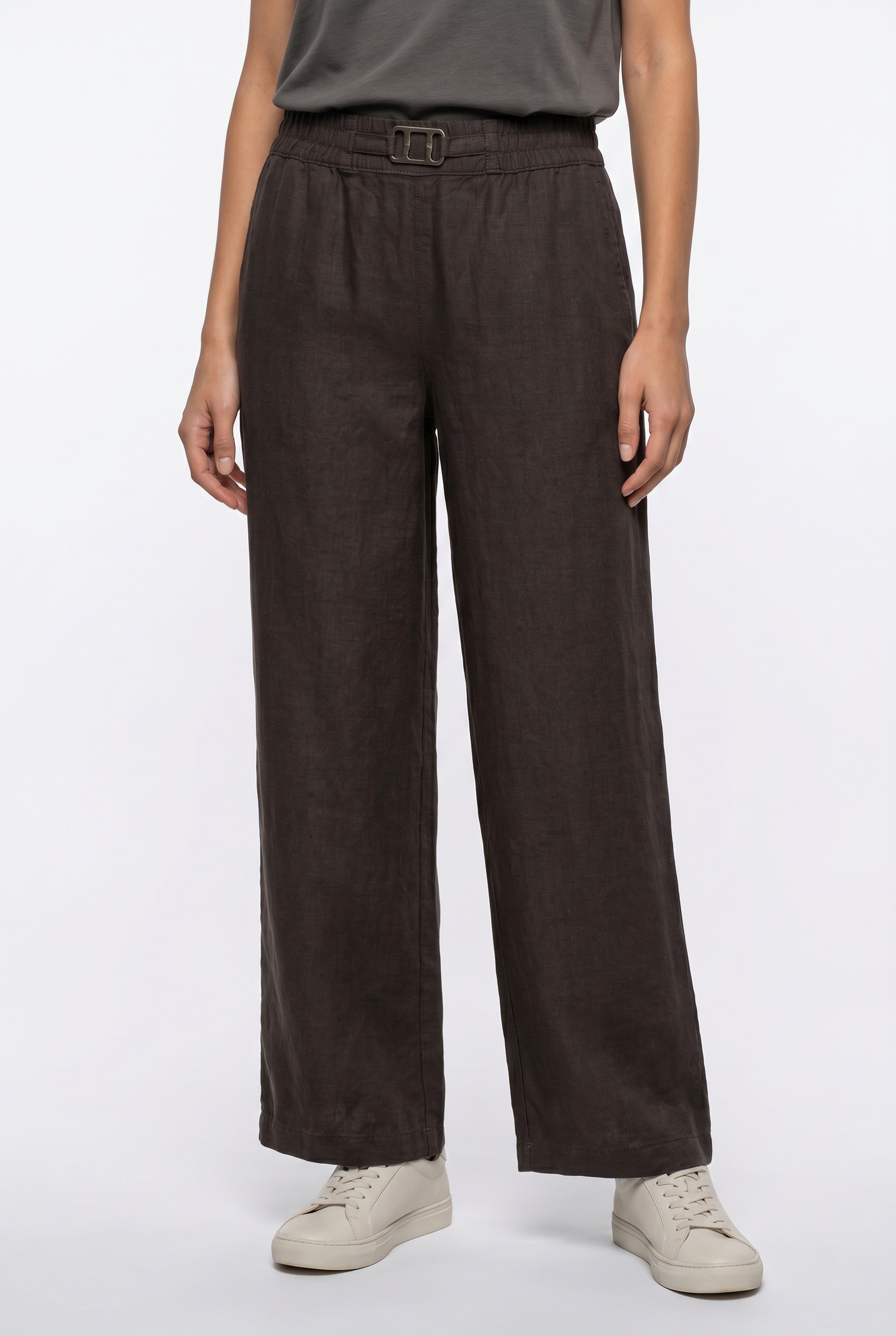 Image of STREET ONE Stoffhose "Style Emee" Leinenhose mit Schnallendetail