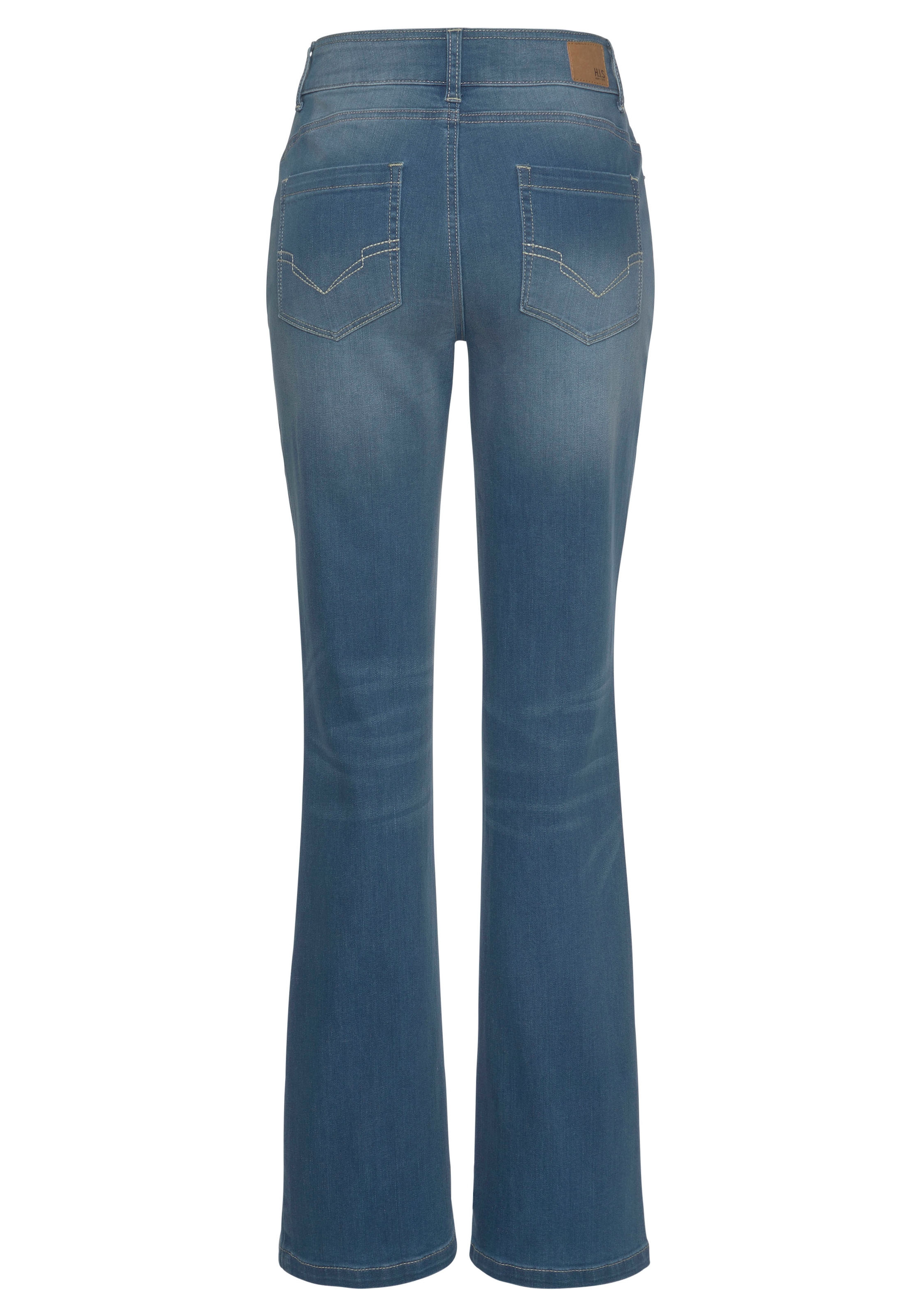H.I.S Bootcut-Jeans »High-Waist«, hohe Taille, Bootcut, mit Used-Effekten, auch in Langgrössen