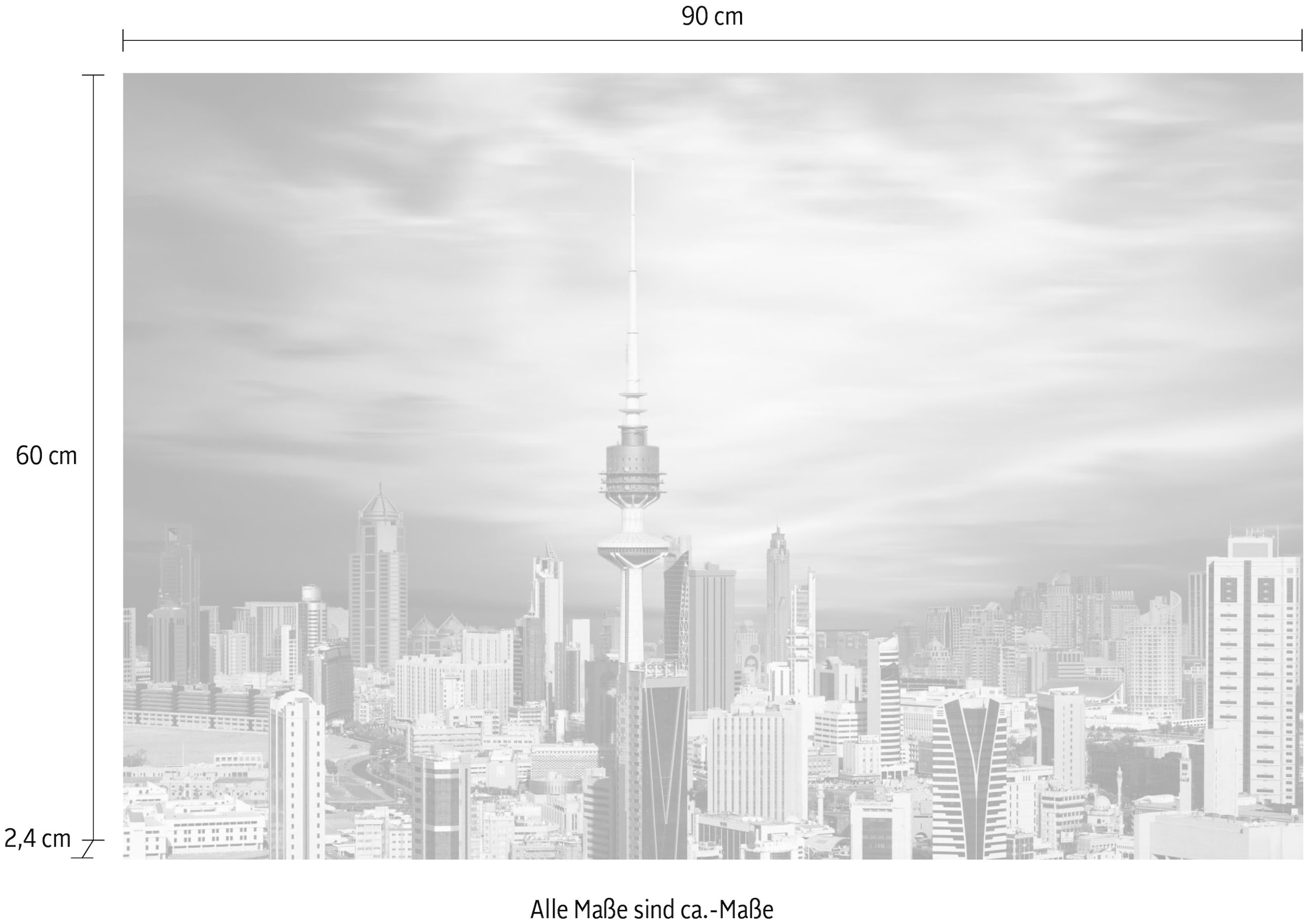 queence Acrylglasbild »Skyline« Gebäude | Skyline | Städte Fine Art-Print in Galeriequalität