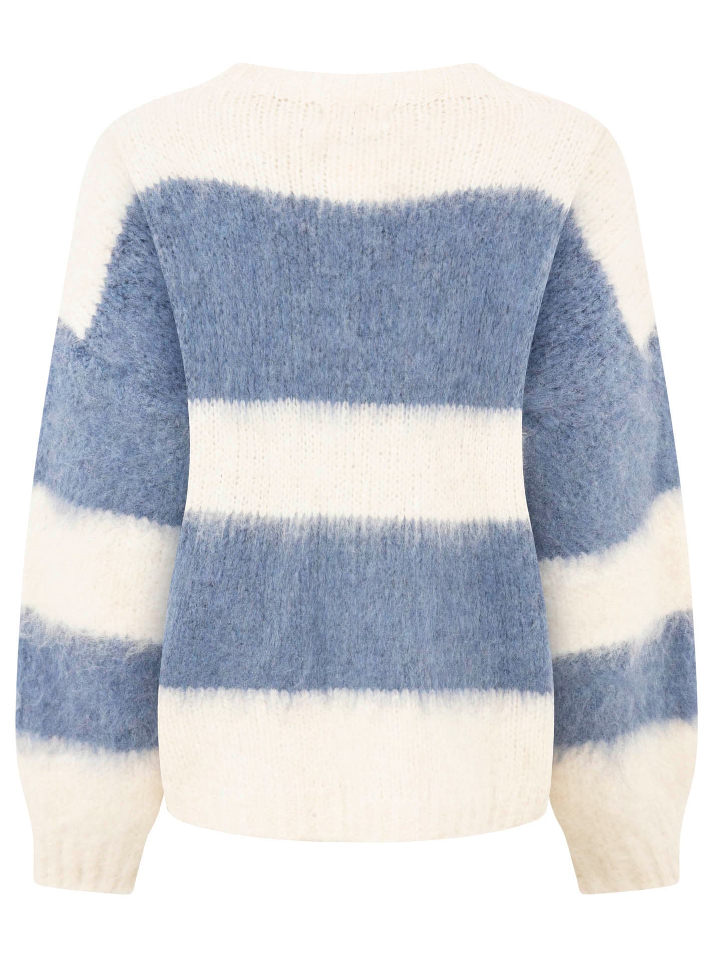 Zwillingsherz Pull en tricot »"Streifen"« kuschelig mit Rundhalsausschnitt, Blockstreifen und Wollanteil