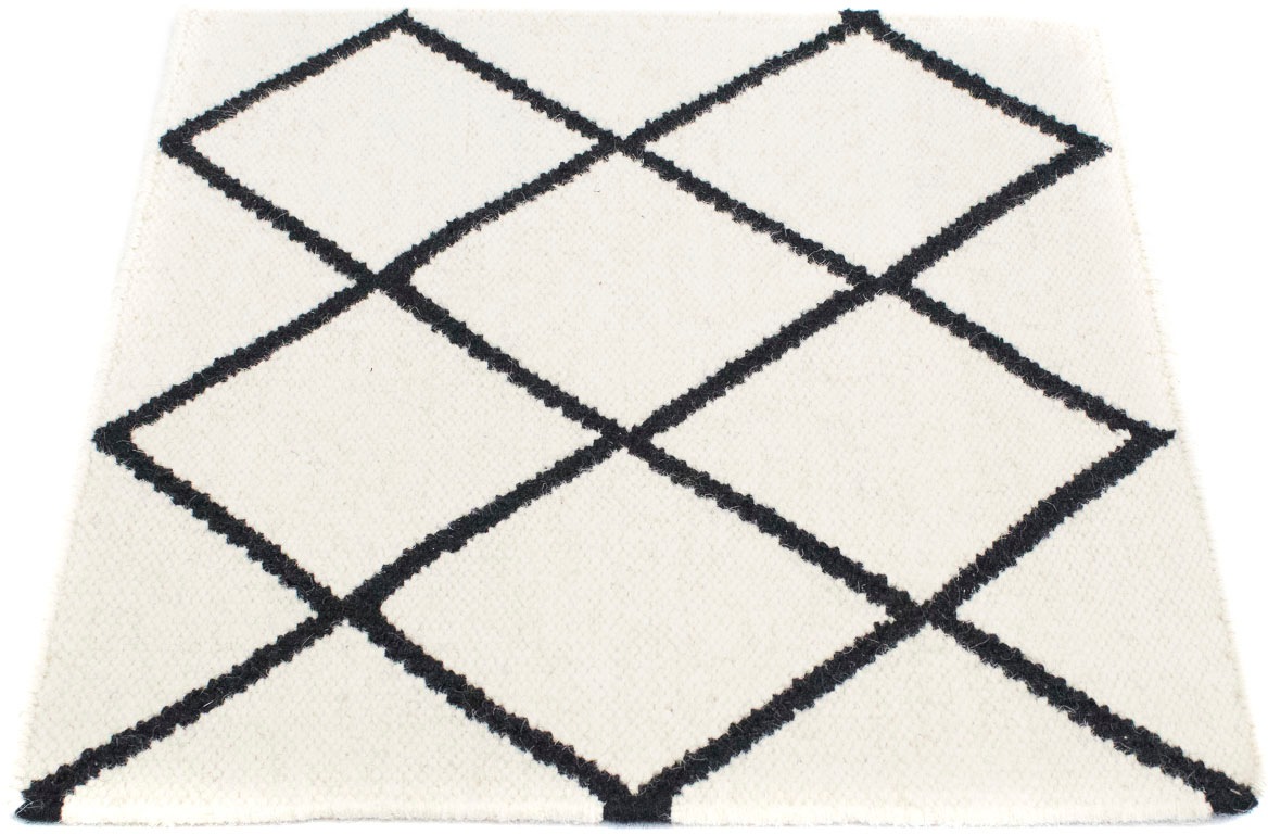 Image of morgenland Wollteppich »Kelim Teppich handgewebt beige«, quadratisch, 8 mm Höhe, Kurzflor bei Ackermann Versand Schweiz
