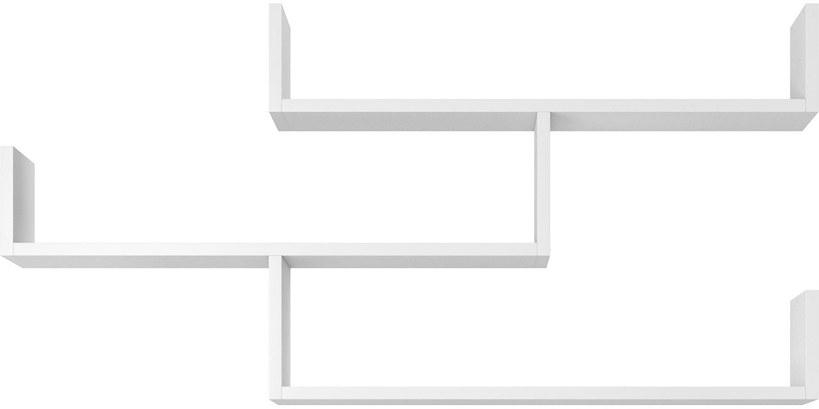 Home affaire Wandboard »Wandregal Trio« 1 Stk. tlg. Hängeregal mit 3 Ablageflächen, modernes Design, variabel einsetzbar