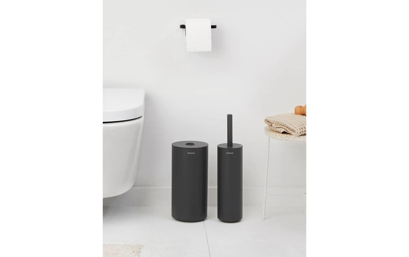 Brabantia WC-Garnitur »Mindset 3teilig Anthrazit«, Set, aus Kunststoff
