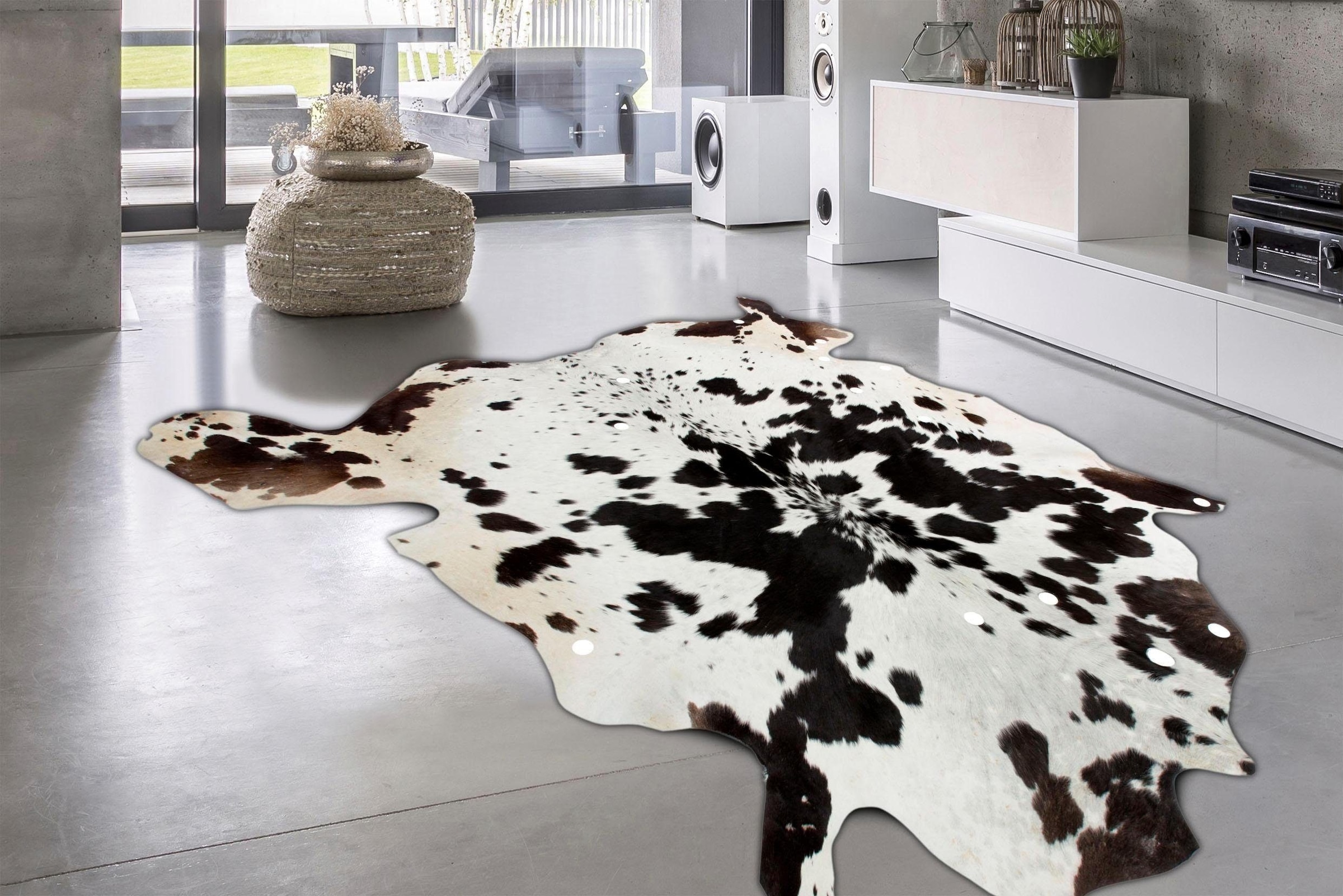 calo-deluxe Fellteppich »Ronda 220«, fellförmig, 8 mm Höhe, echtes Rinderfell, Wohnzimmer