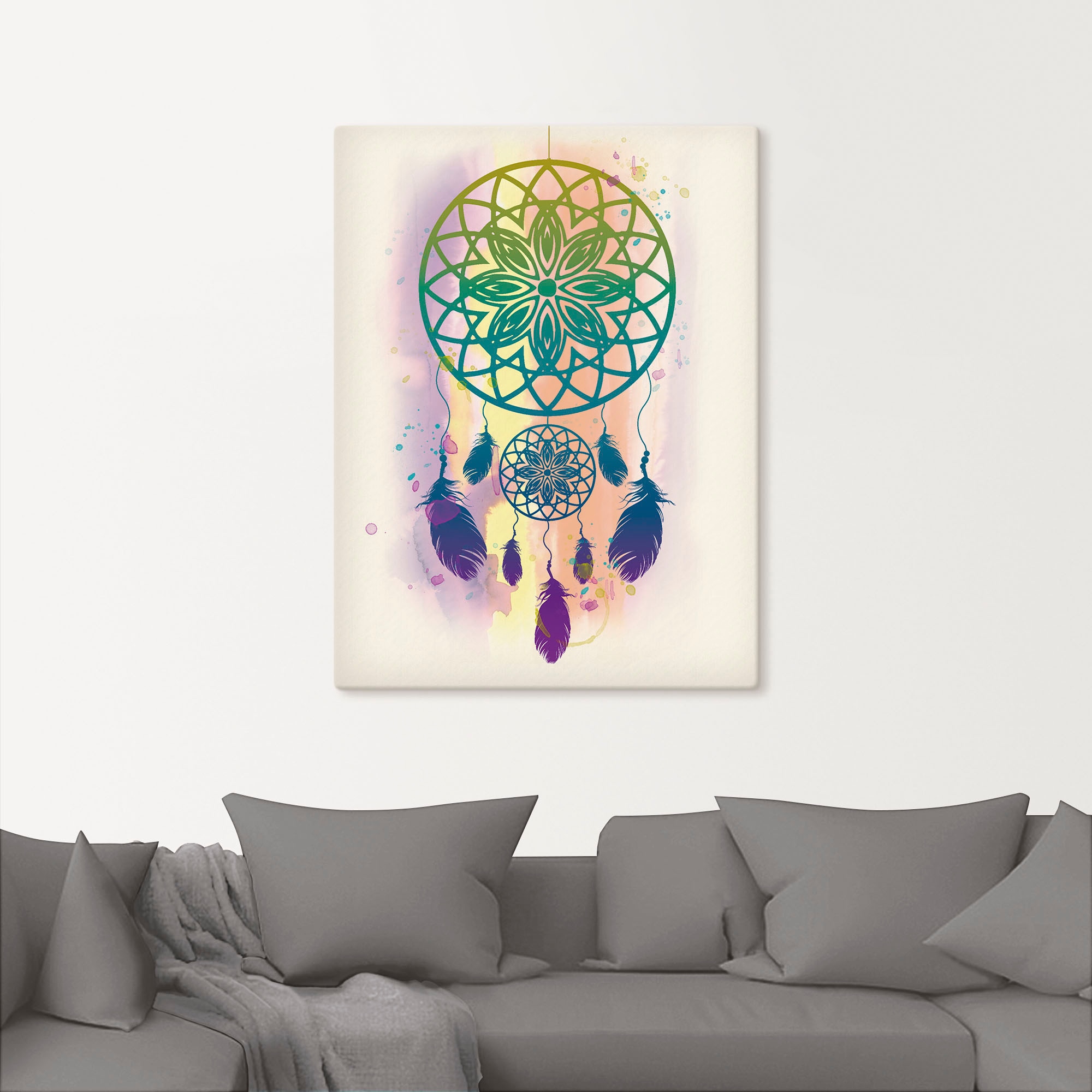 Artland Wandbild »Traumfänger Wasserfarbe« Muster 1 Stk. tlg. als Leinwandbild, Poster, Wandaufkleber in verschied. Grössen