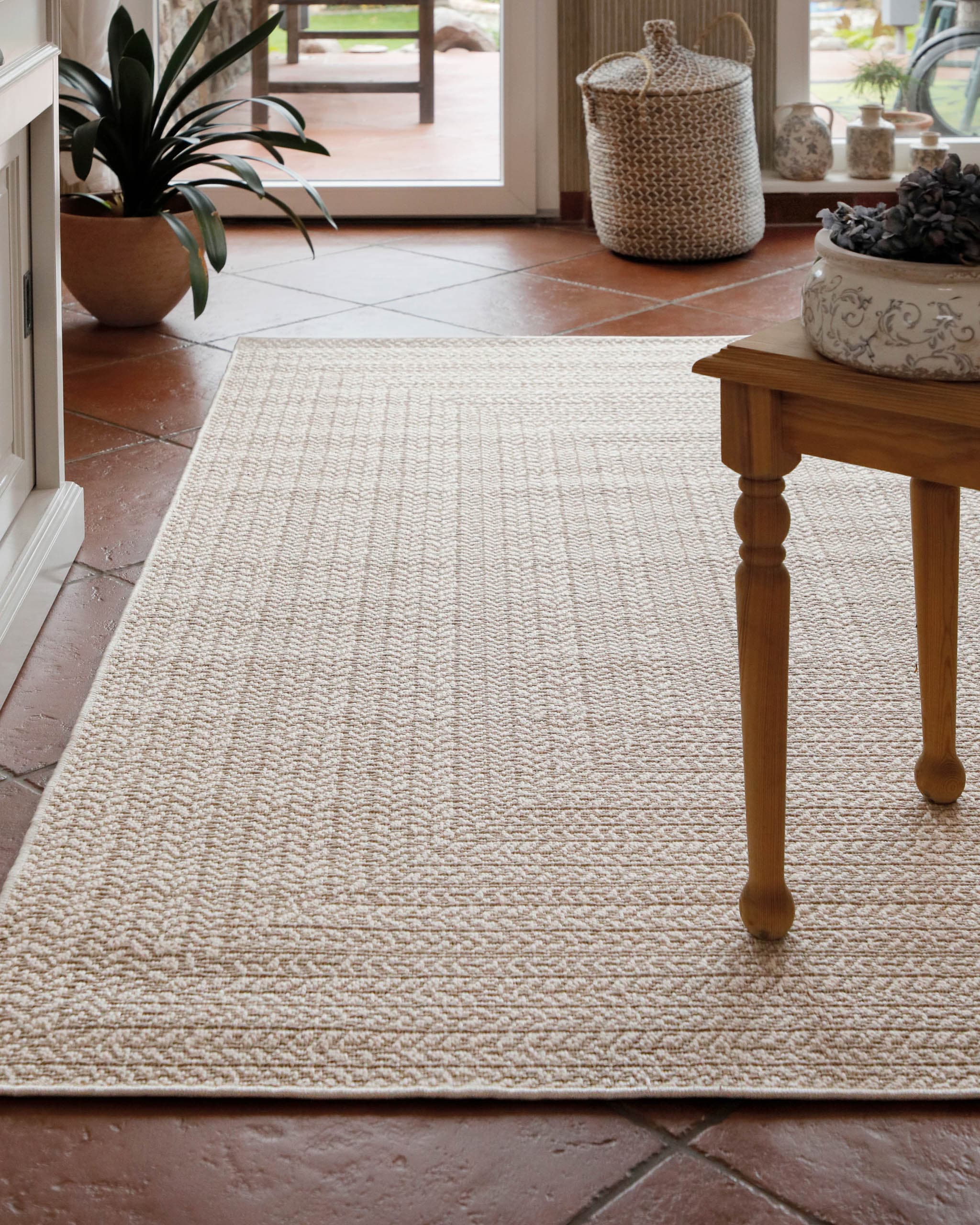 Wecon home Läufer »Layo« rechteckig 6 mm Höhe Flachgewebe, wetterfest, geometrisches Design, In- & Outdoor Teppich