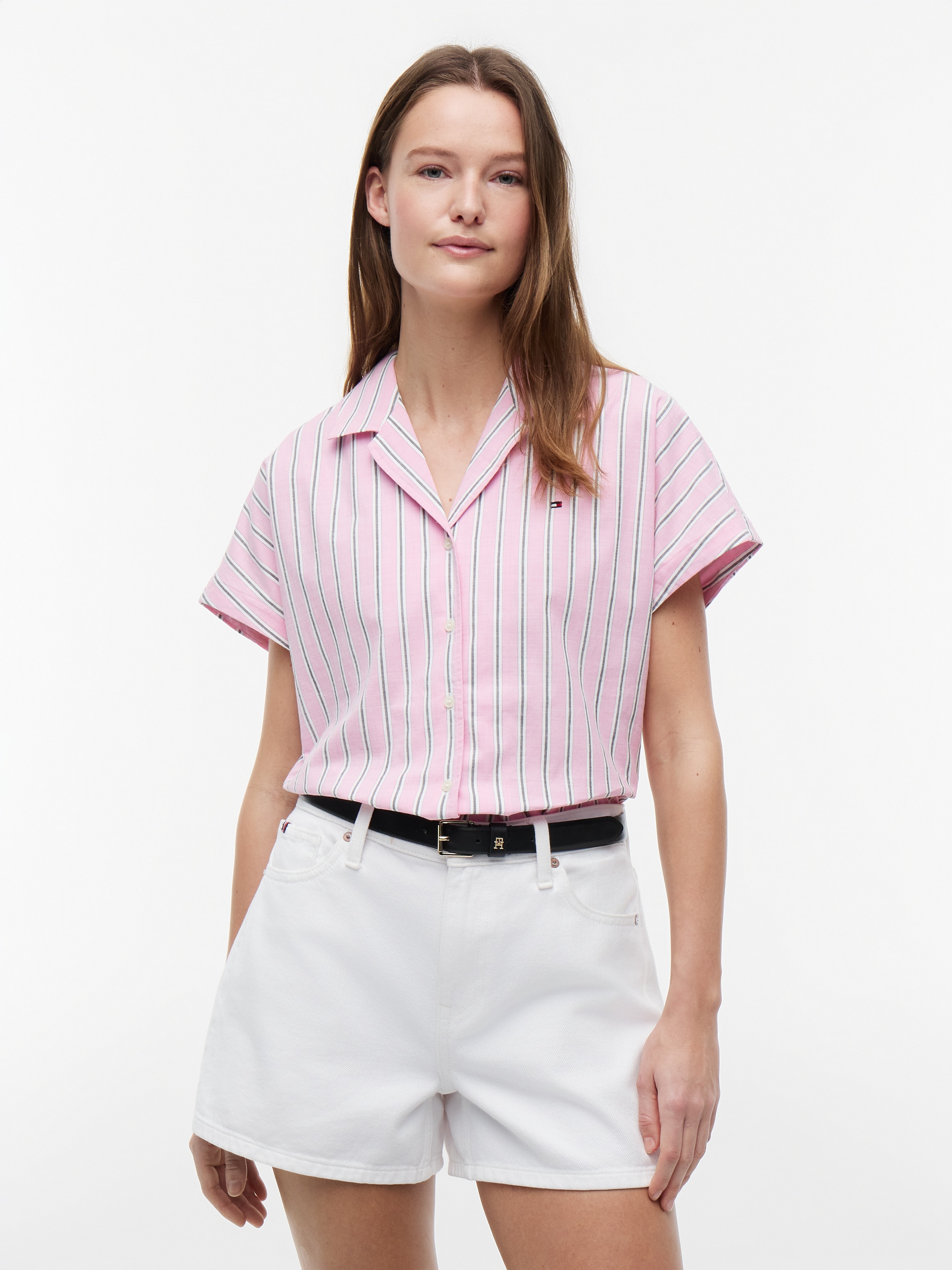 Image of Tommy Hilfiger Kurzarmbluse "SUMMER COTTON SS SHIRT" Baumwollmischung