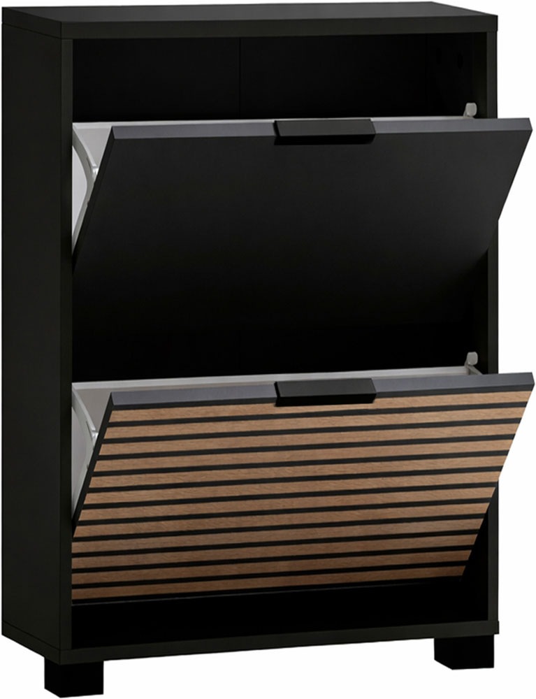 Schildmeyer Schuhschrank »HANK, 2 Klappen, Breite 59,8 cm, akustik-optik, MADE IN GERMANY« 1 Stk. tlg. eine Klappe in Akustikplatten-Optik,  MADE IN GERMANY