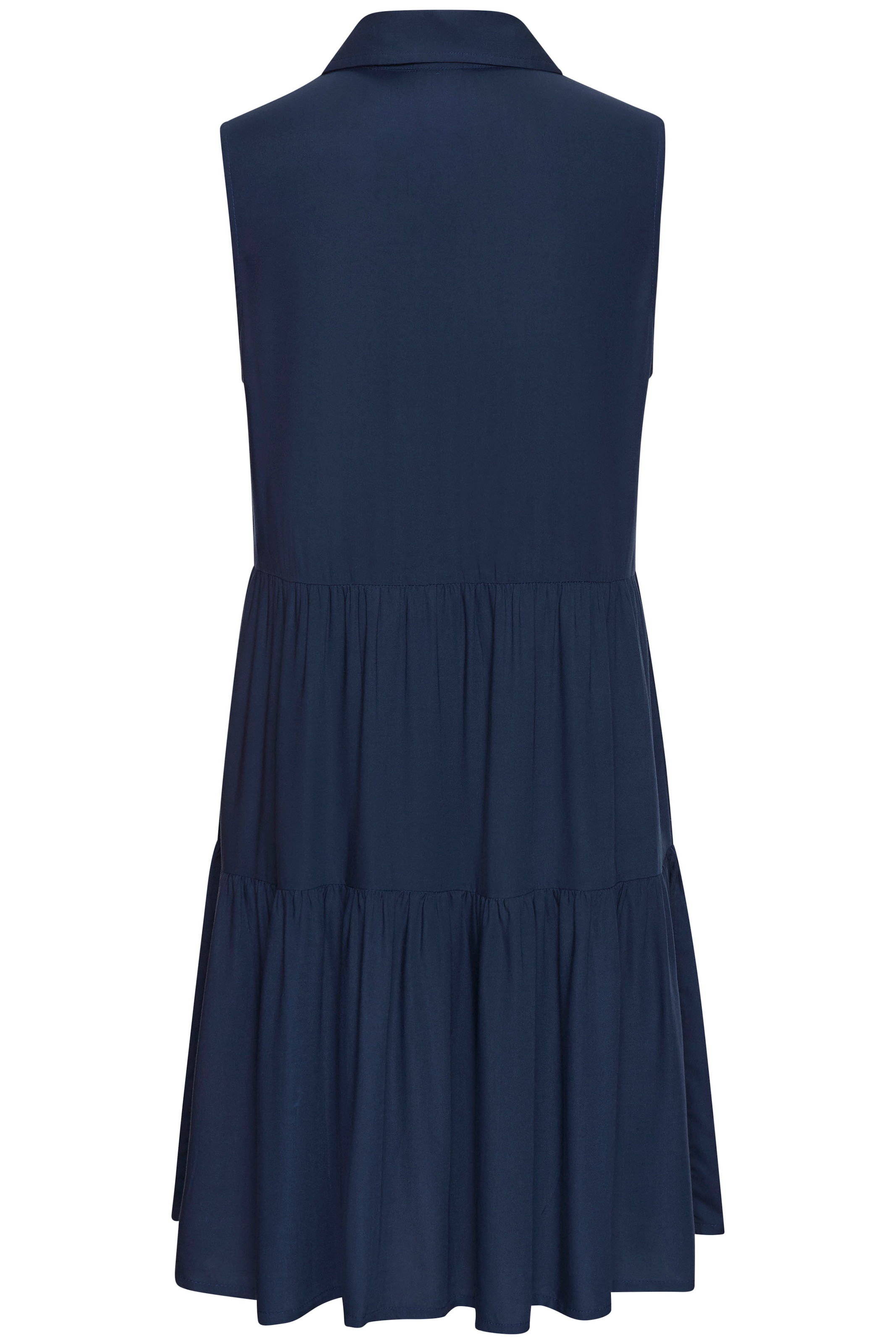 Vivance Sommerkleid, aus gewebter Viskose, Blusenkleid mit Knopfleiste und Hemdblusenkragen