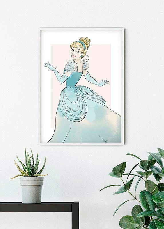 Komar Bild »Cinderella Beauty« Disney 1 Stk. tlg. Wandbild zur Dekoration im Kinderzimmer - ohne Rahmen