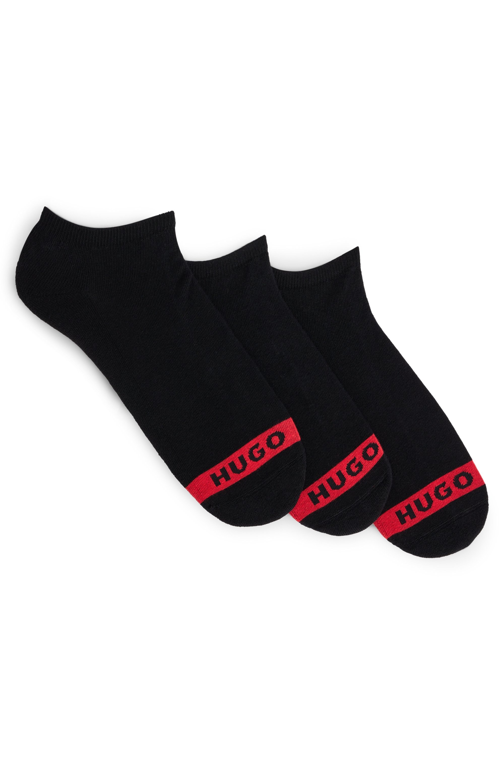HUGO Underwear Chaussettes d'affaires »3P LC PLUSH TAPE CC« Packung, 3er, 3 cuis tlg. mit HUGO Logostickerei auf rotem Farbstreifen