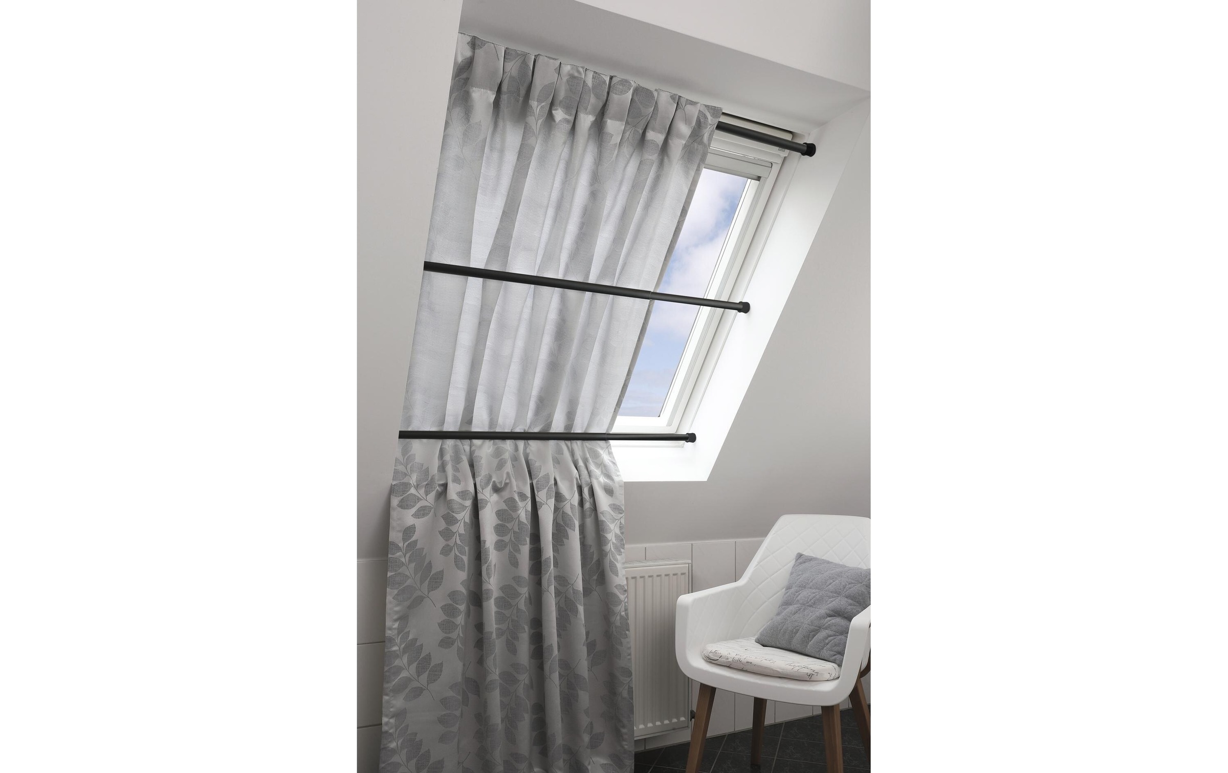 GARDINIA Gardinenstange »90 - 140 cm, Schwarz«