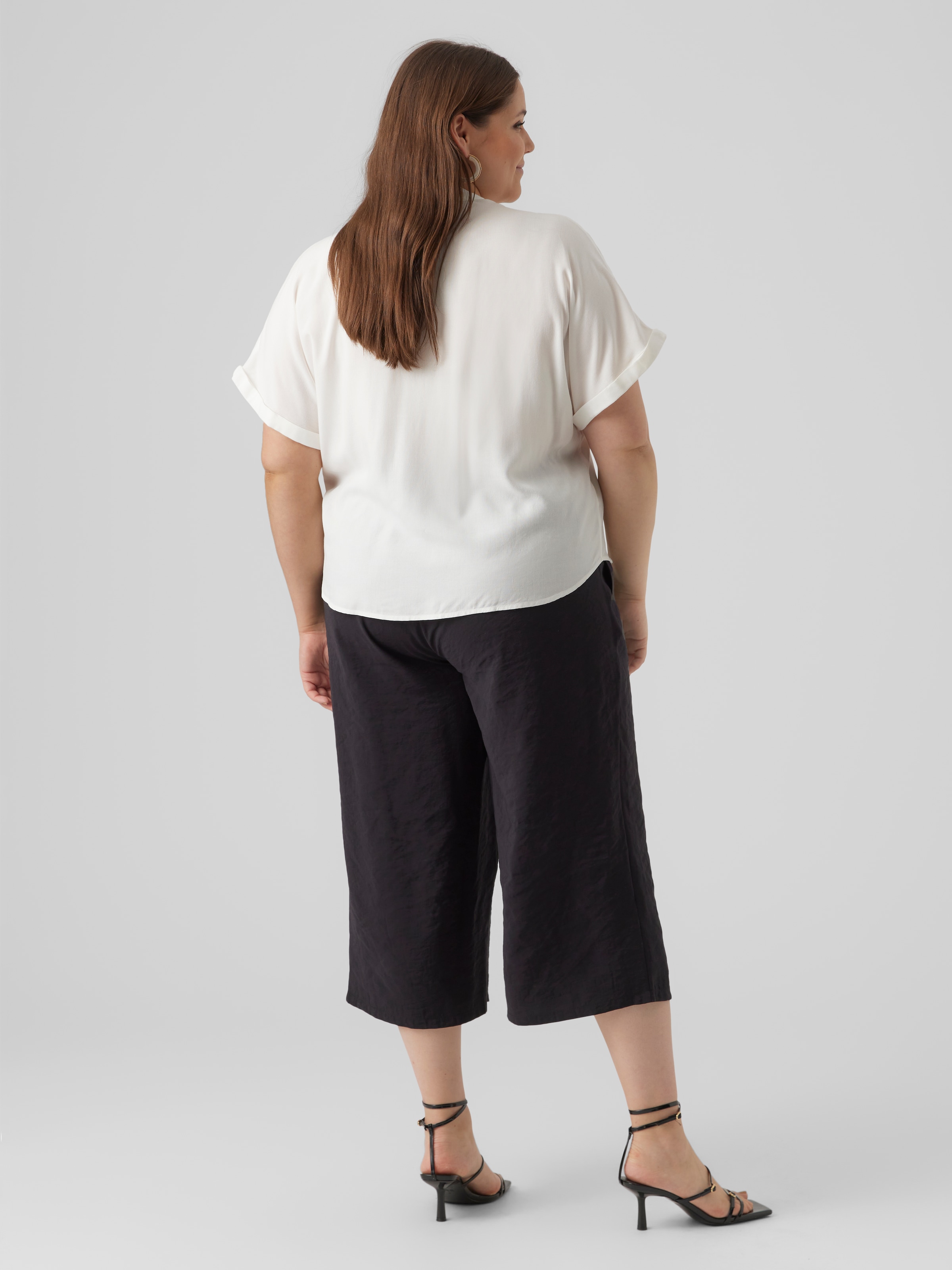 Vero Moda Curve Chemisier à chemise »VMCBEAUTY SS TOP NOOS CUR« Viskose, regular fit, Kurzarm