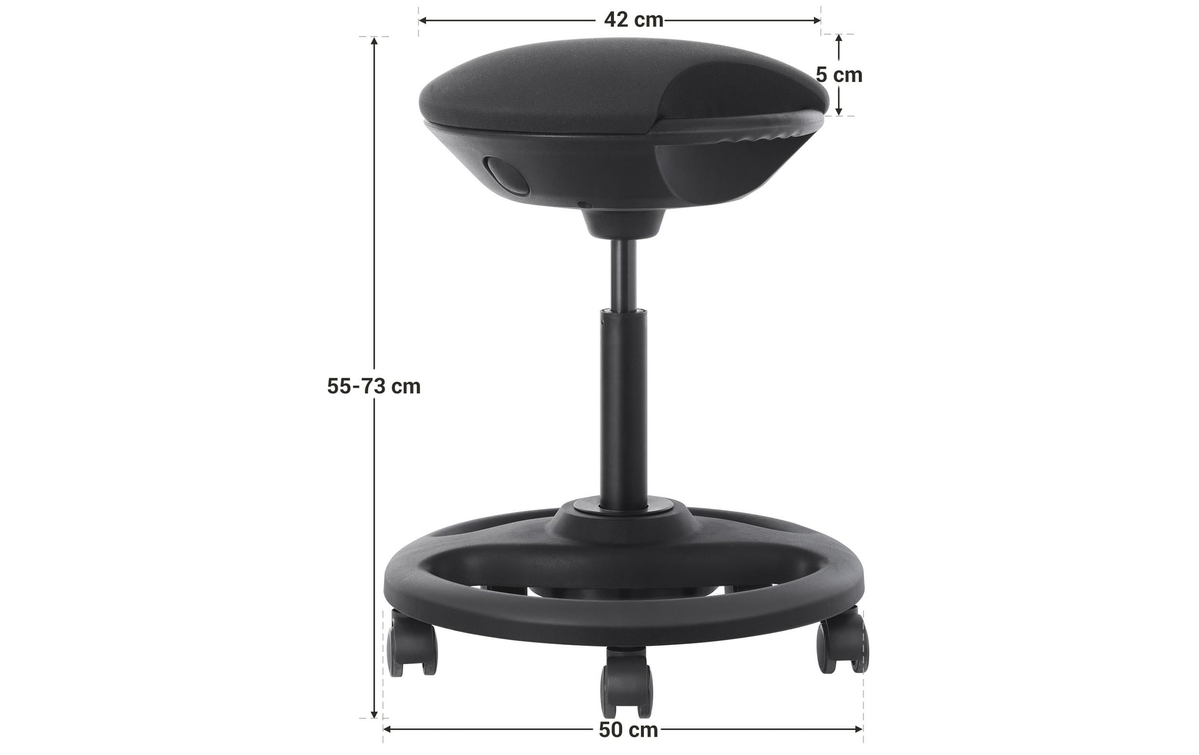 SONGMICS Tabouret »höhenverstellbar, mit Fusskreuz, Schwarz«