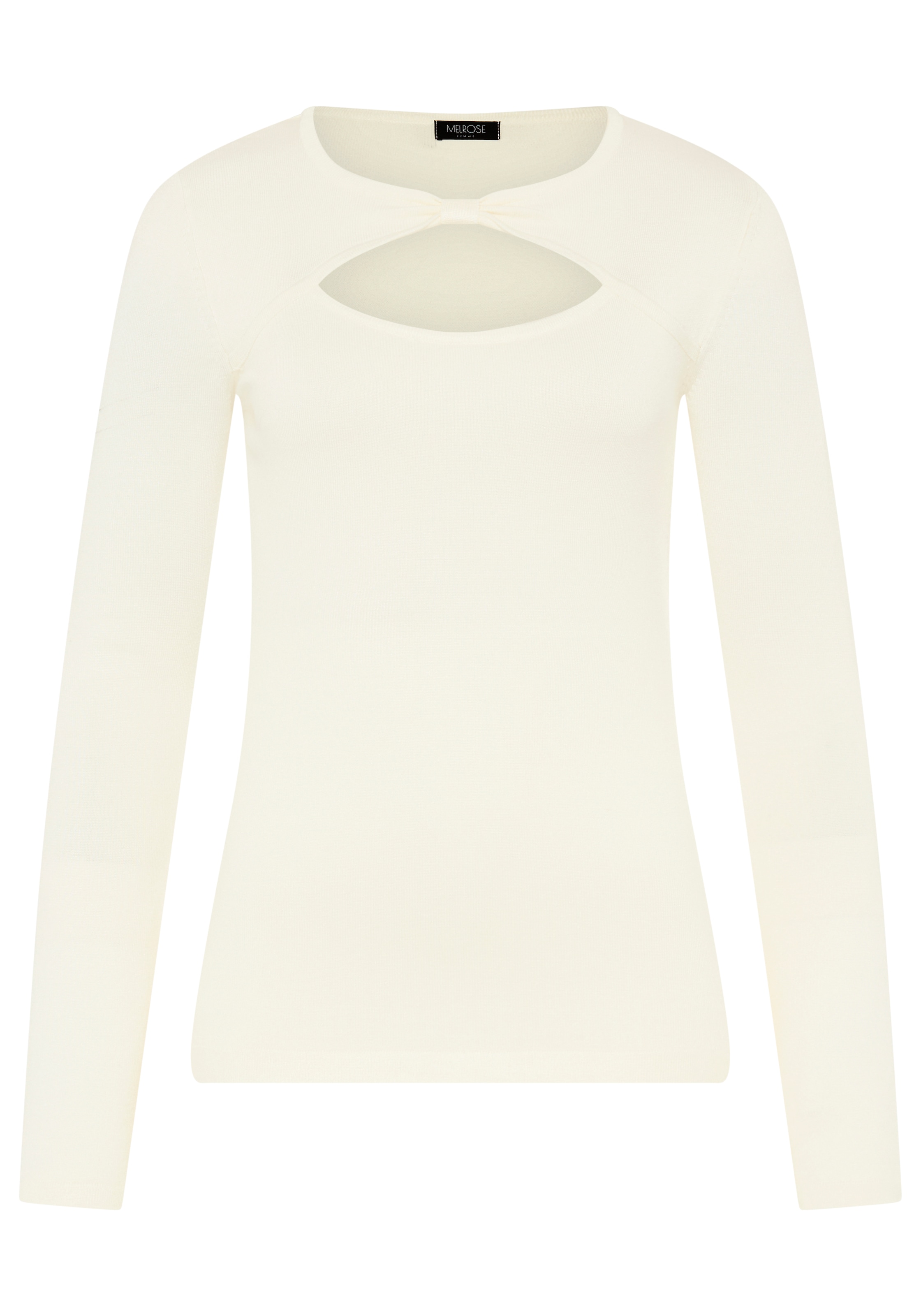 Melrose Pull en tricot »aus leichtem Feinstrick« mit Cut-Out und süssem Knotendetail