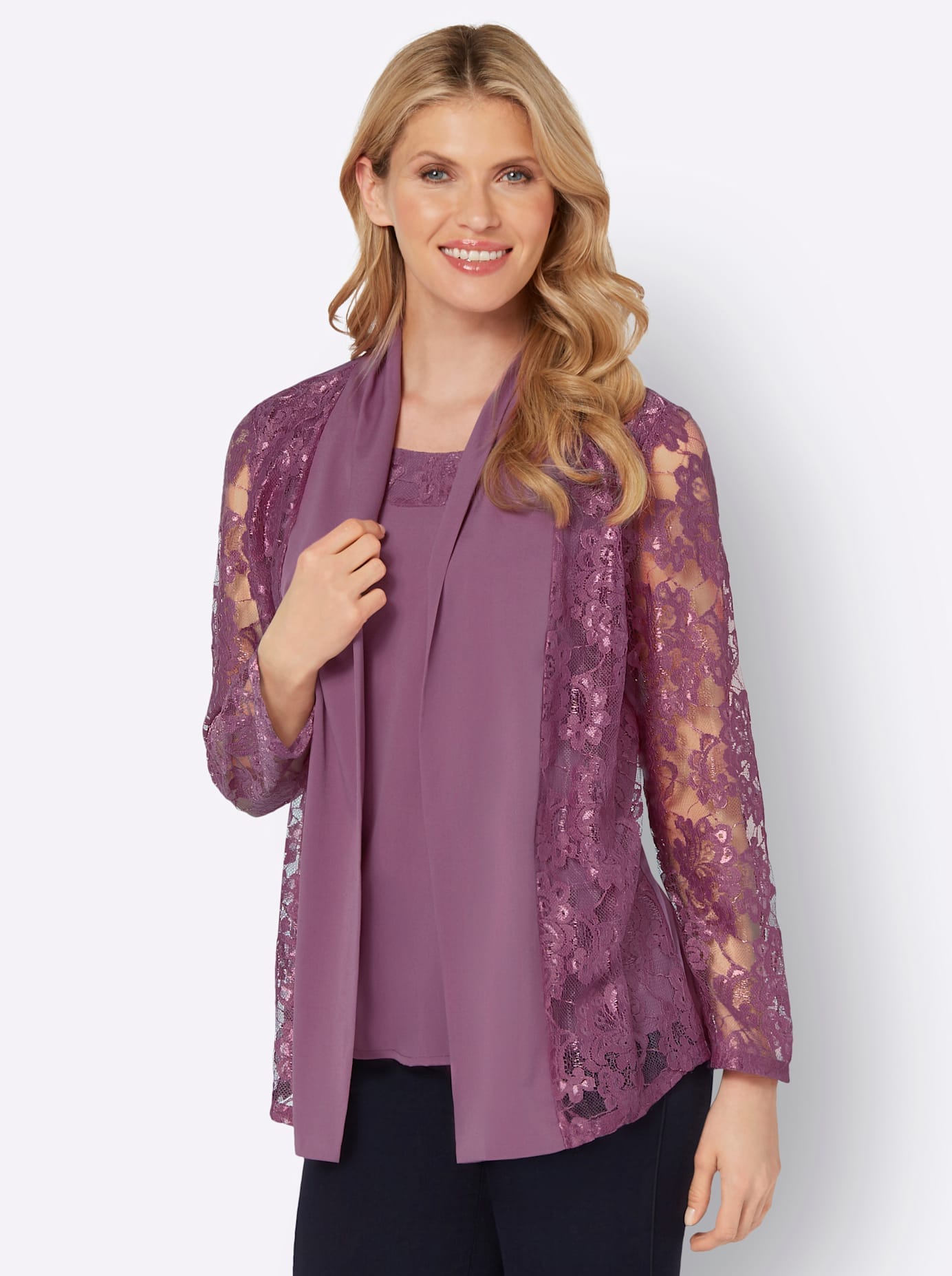 Classic Basics Spitzenbluse