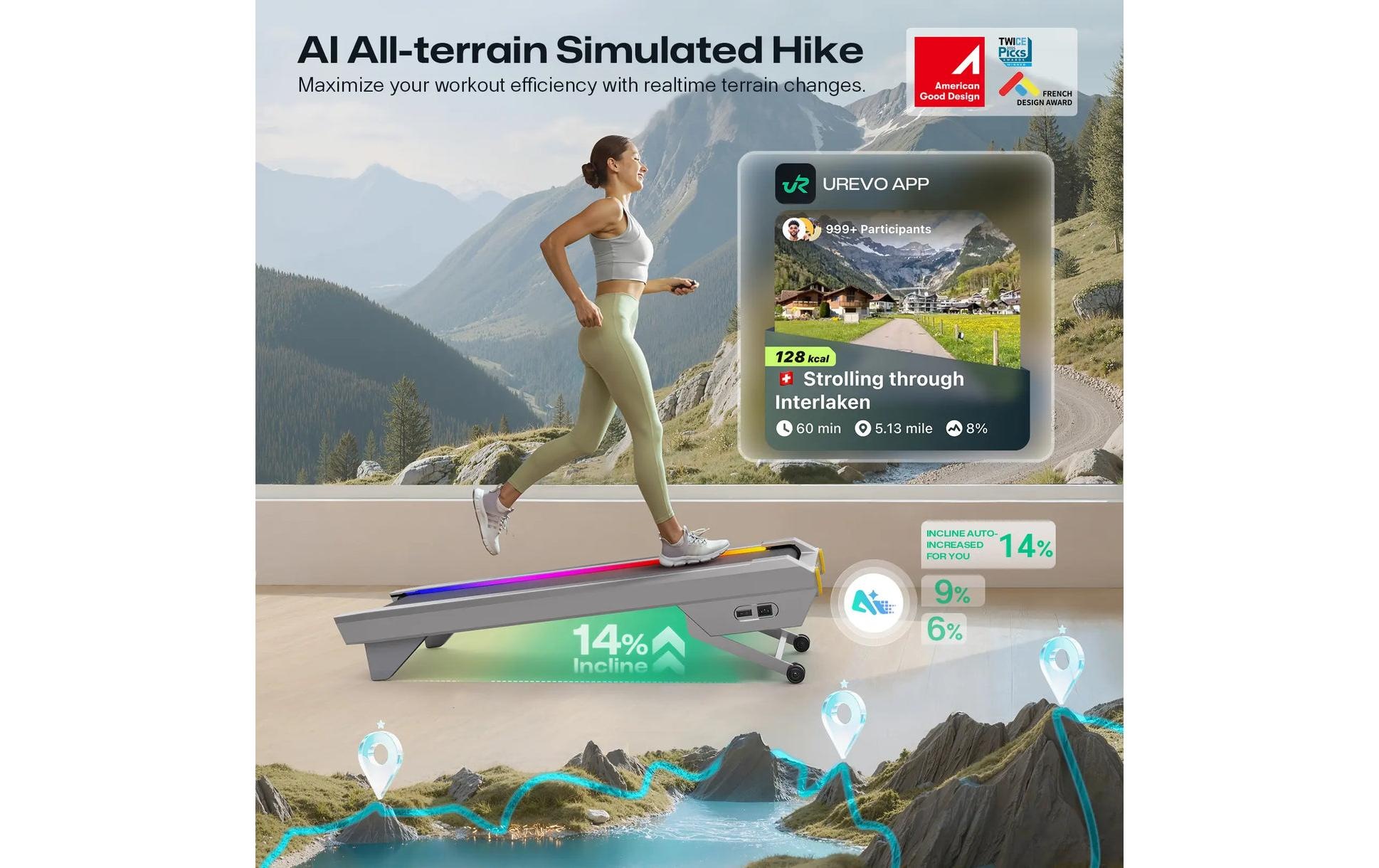   Laufband »Urevo CyberPad for Office Smart 2«