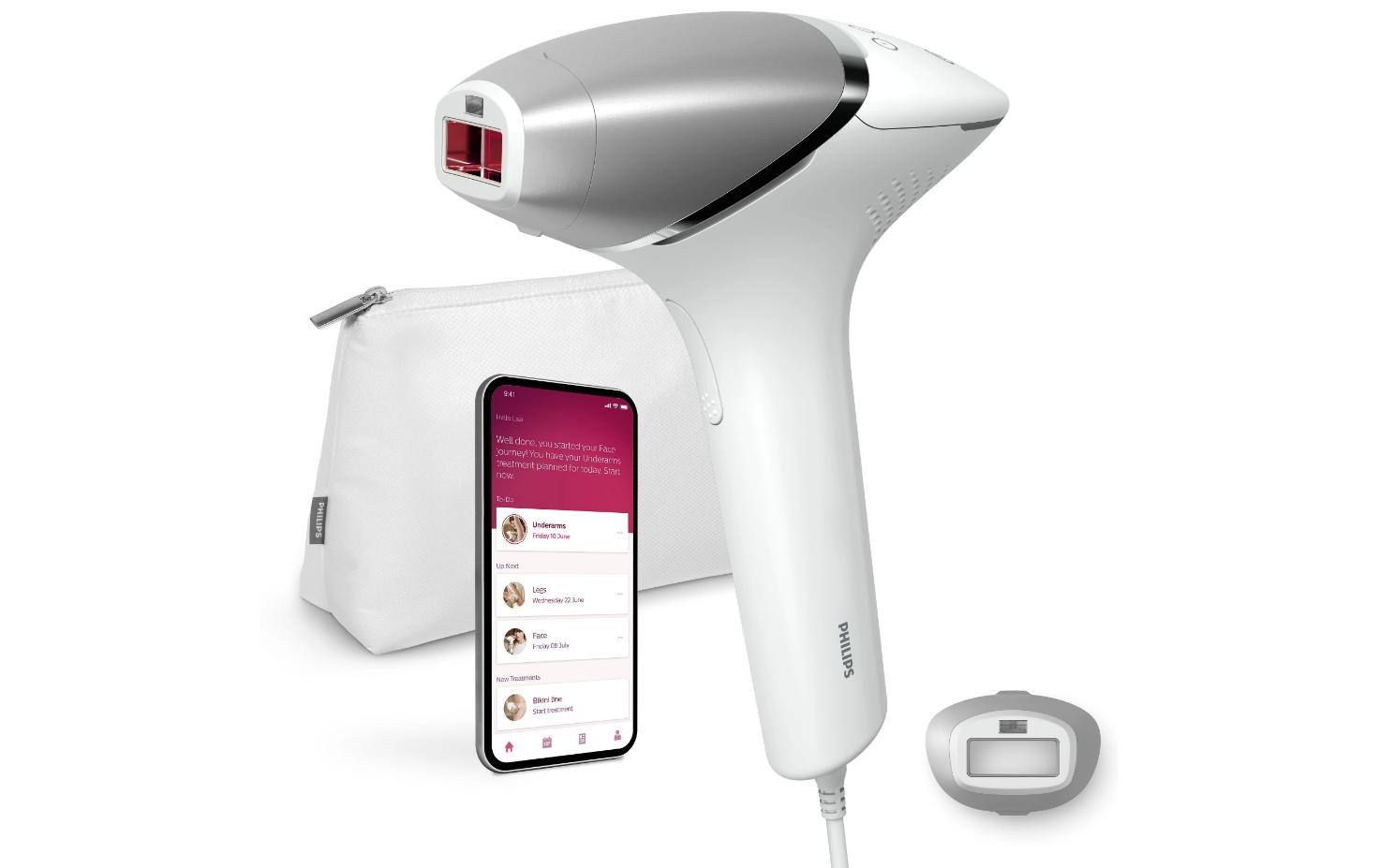 Image of Philips IPL-Haarentferner "Lumea IPL 8000-Serie BRI940/00" 450000 Lichtimpulse 2 Aufsätze (Körper, Gesicht)