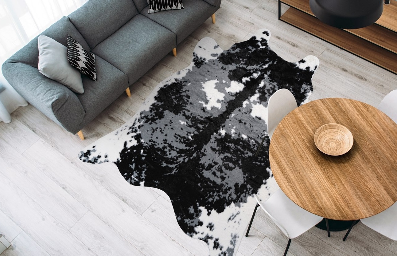 Image of calo-deluxe Teppich "Amun 202" fellförmig 19 mm Höhe Kunstfell, Wohnzimmer