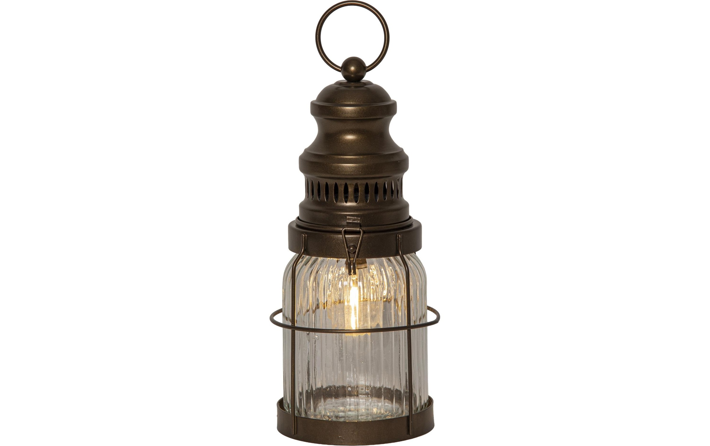 Image of Laterne "Aina Indoor, 28 cm Höhe" Dekorative Innenraumleuchte in Bronze-Optik