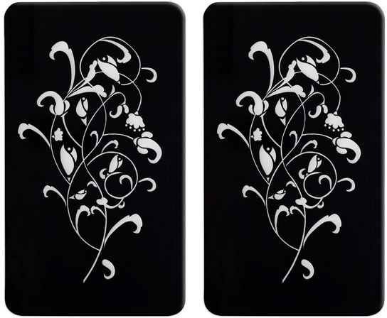 Image of Maximex Herd-Abdeckplatte »Ornamento Nero«, (Set, 2 tlg., 2-er Set), für alle Herdarten, 52x30 cm bei Ackermann Versand Schweiz