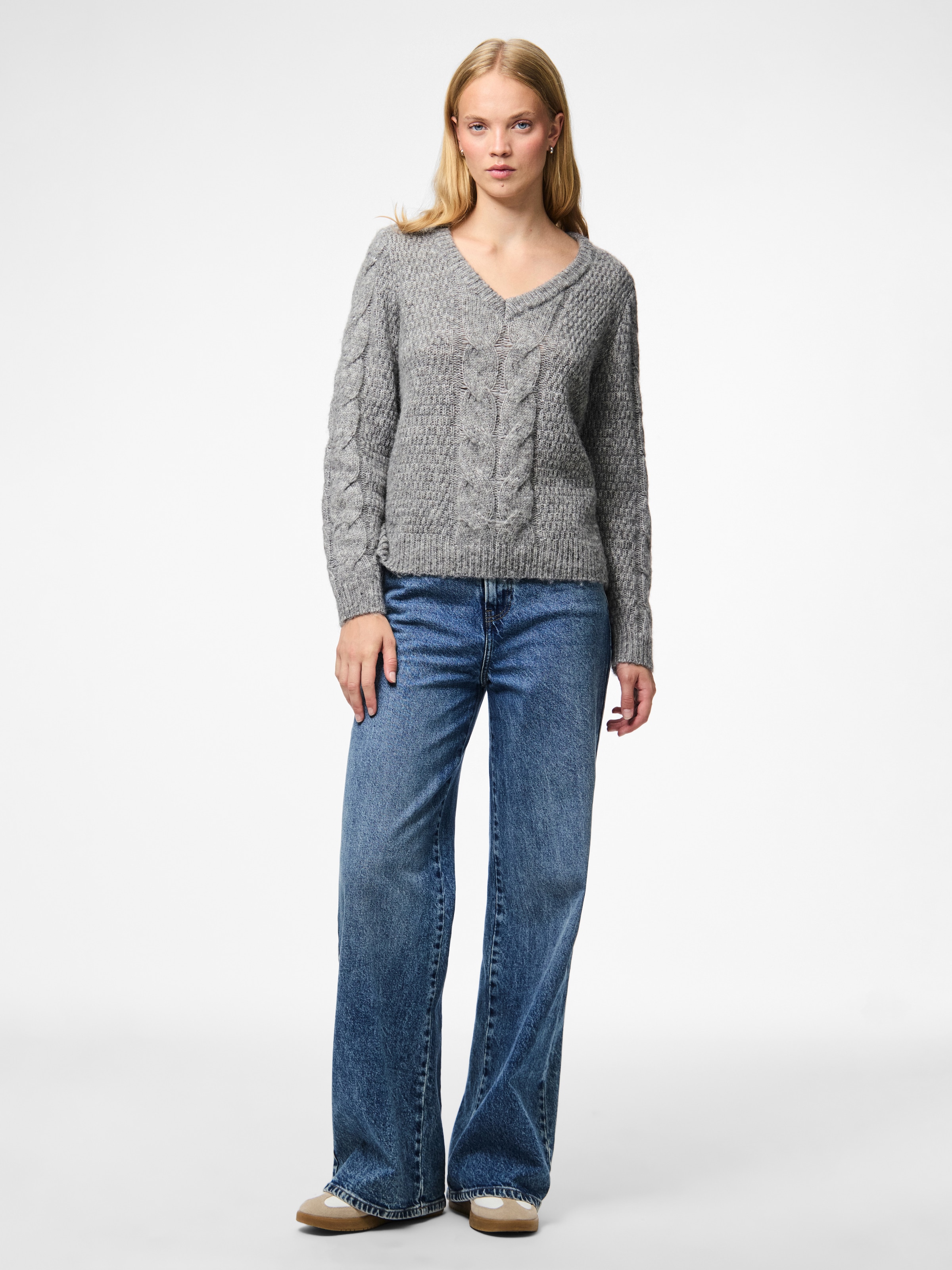 pieces Pull en tricot »PCNINA LS V-NECK KNIT NOOS BC«
