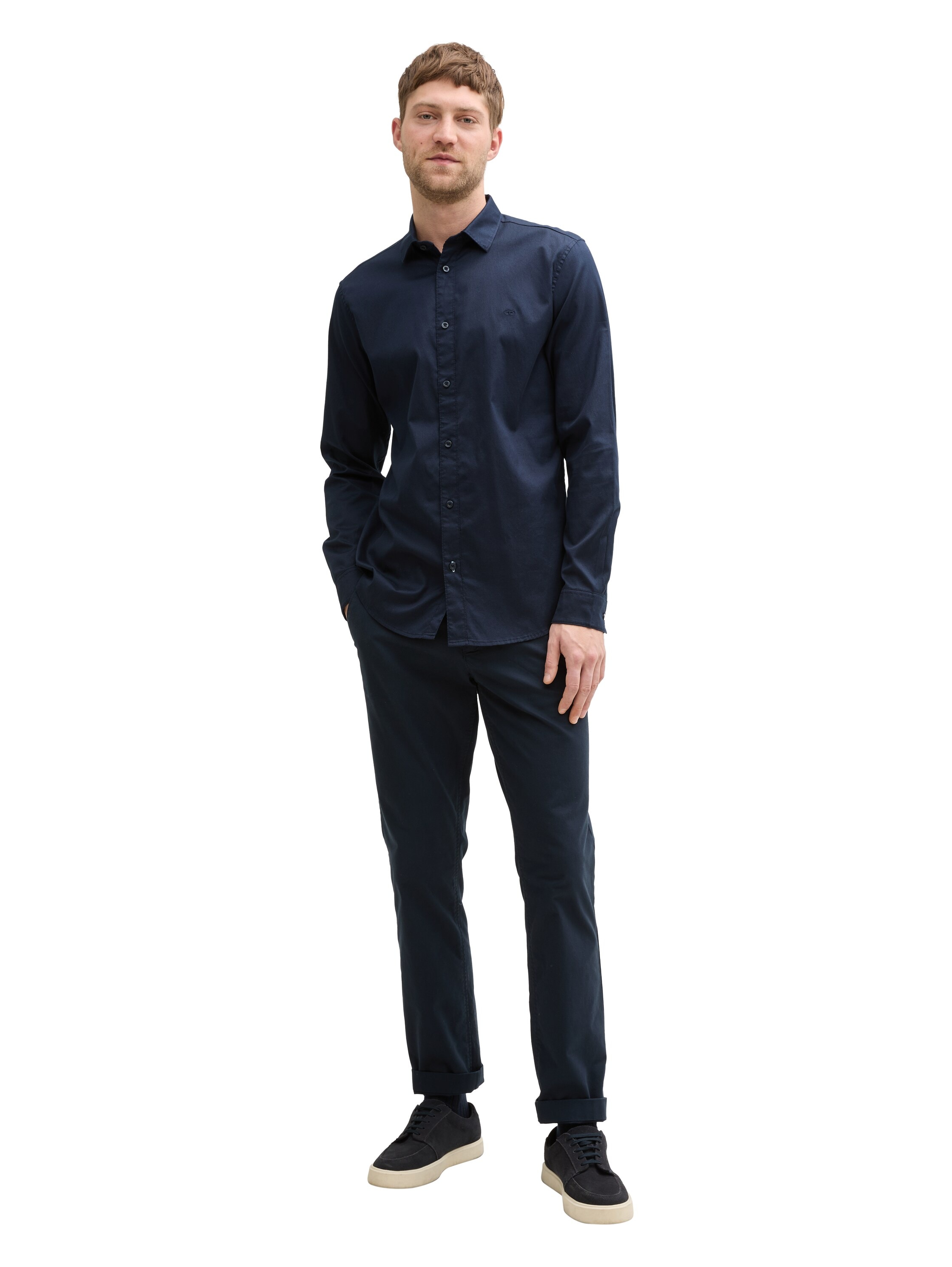 TOM TAILOR Langarmhemd, mit Logo Stickerei