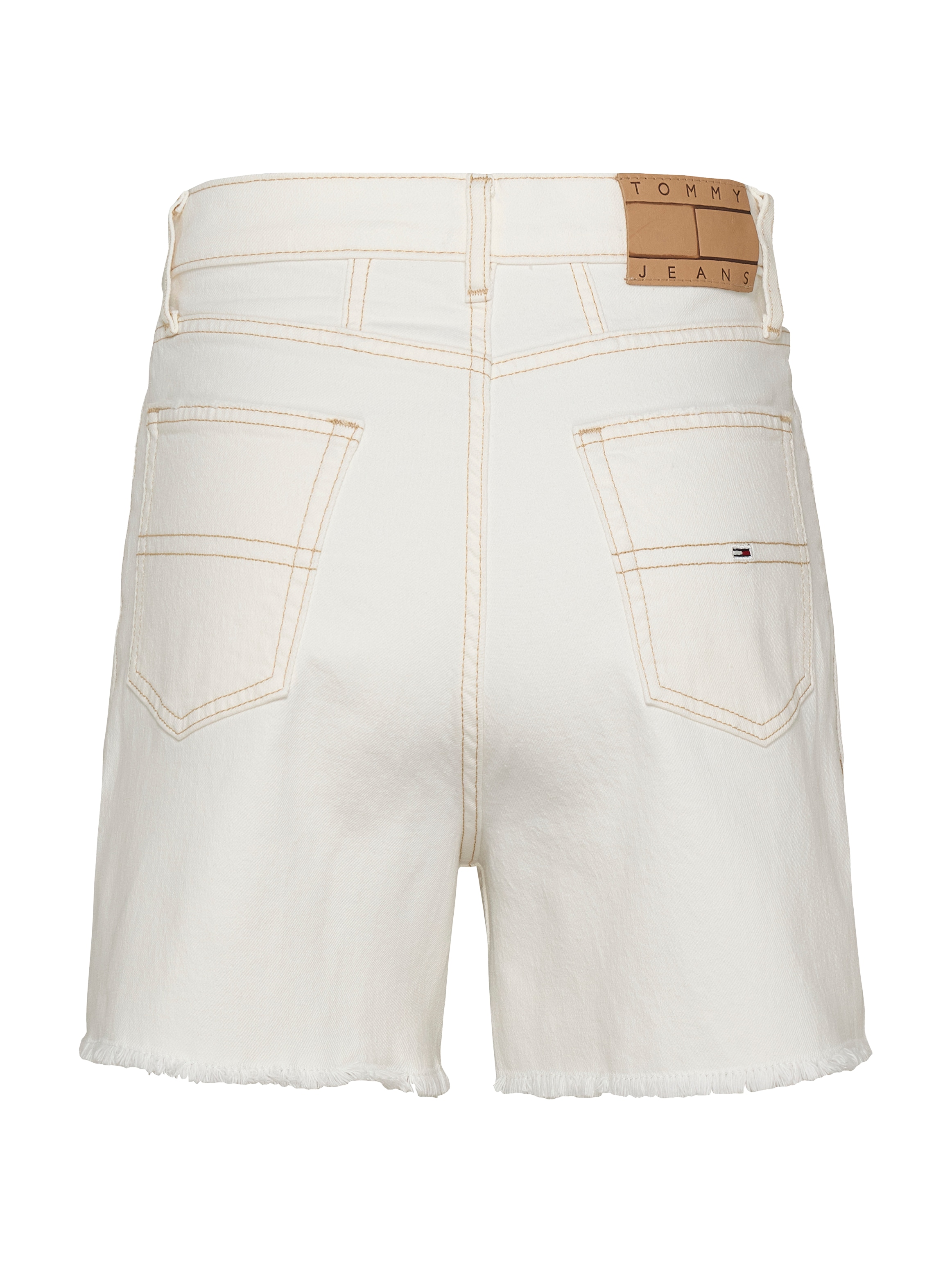 Tommy Jeans Short »MOM SHORT BI8194«  mit Logo-Badge, ausgefranster Kante
