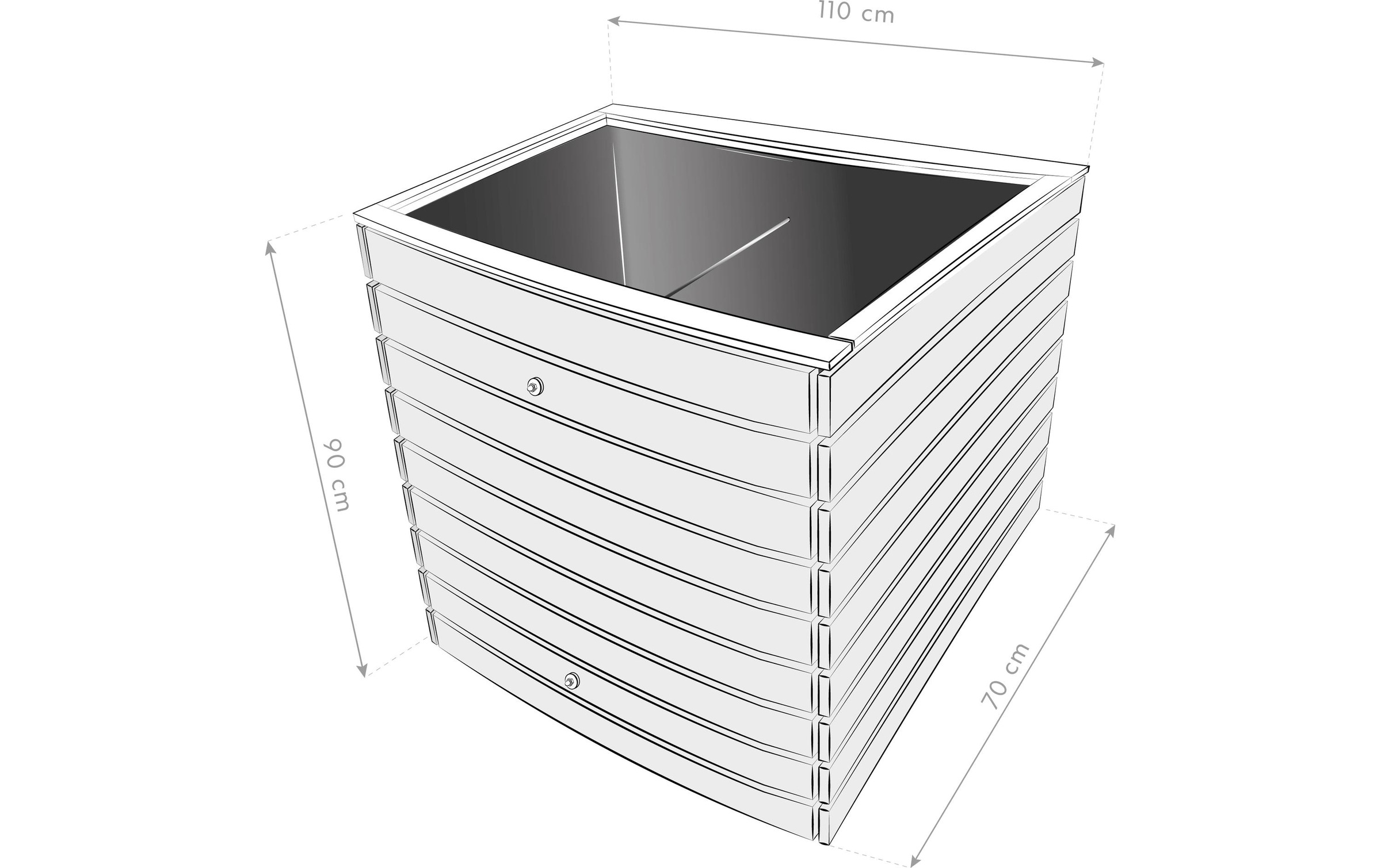 WESTMANN Hochbeet »WM11070« 690 l, BxTxH: 110x70x90 cm