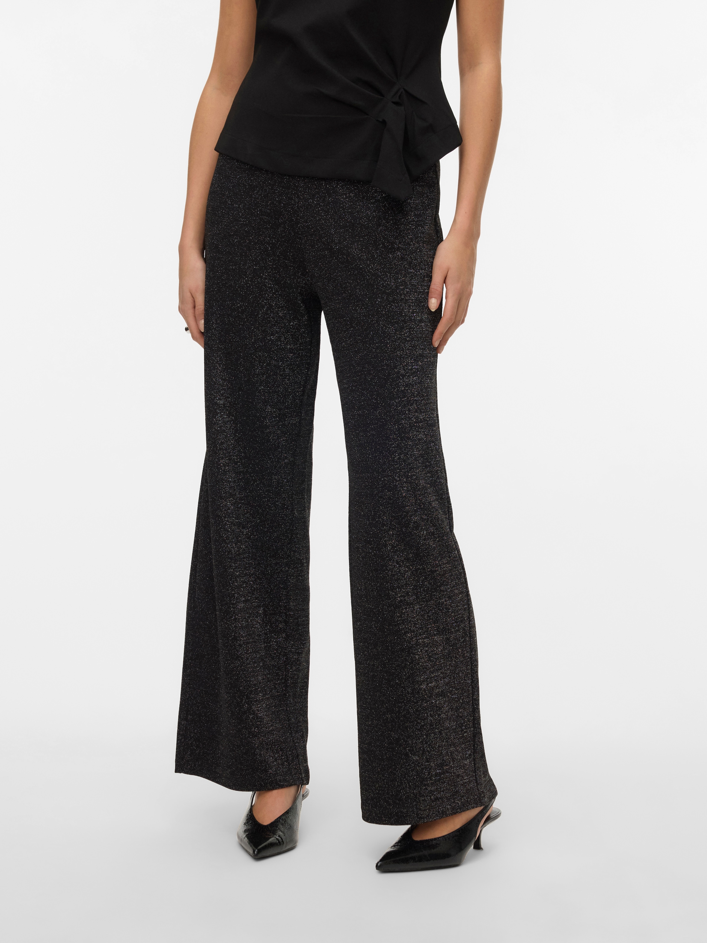 Image of Vero Moda Schlupfhose "VMBERLIN MW WIDE GLITTER PANT NOOS" Sommerhose